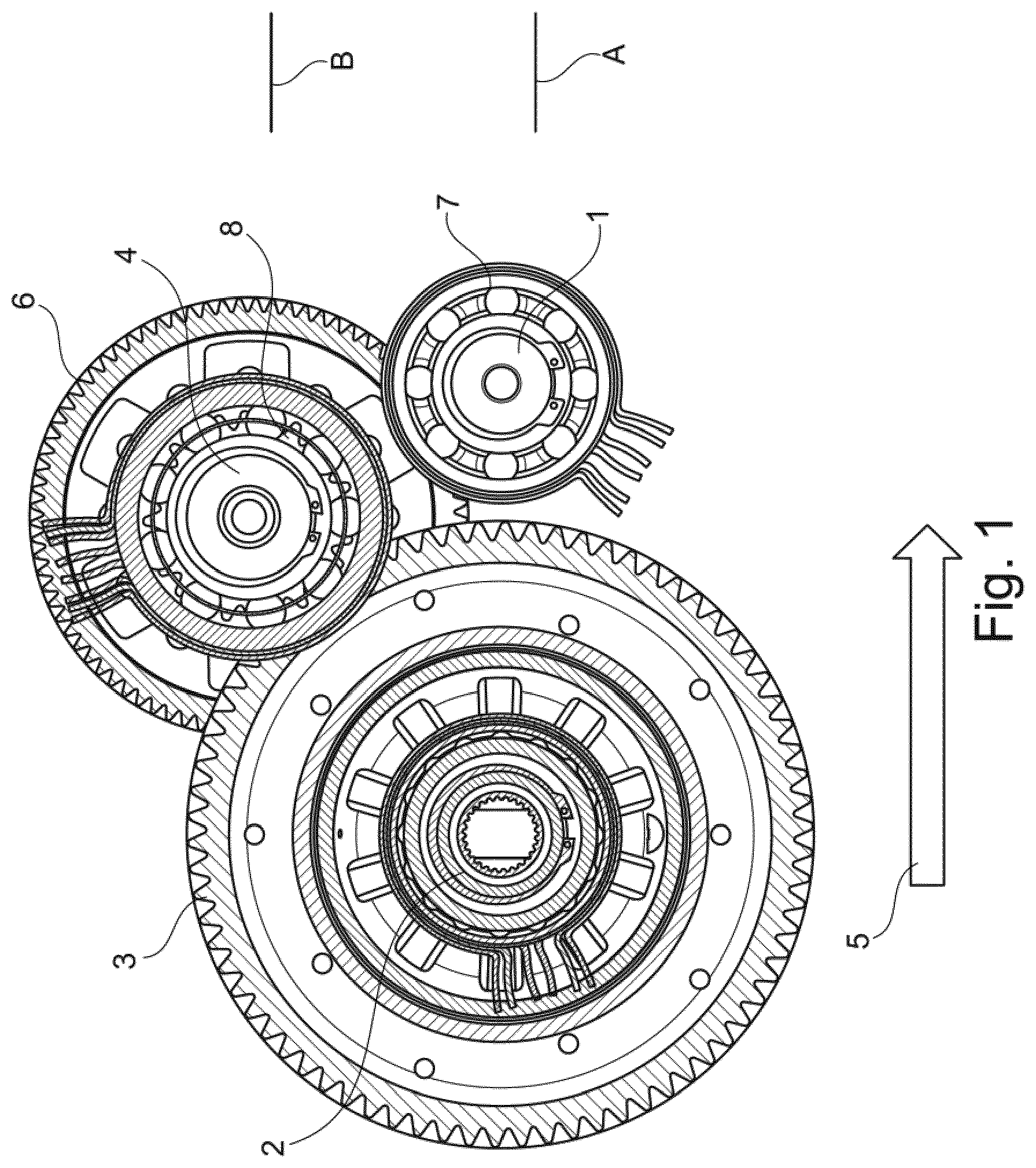 Patent US12618456 — Roller-mounted motor vehicle drive unit — Figure 1