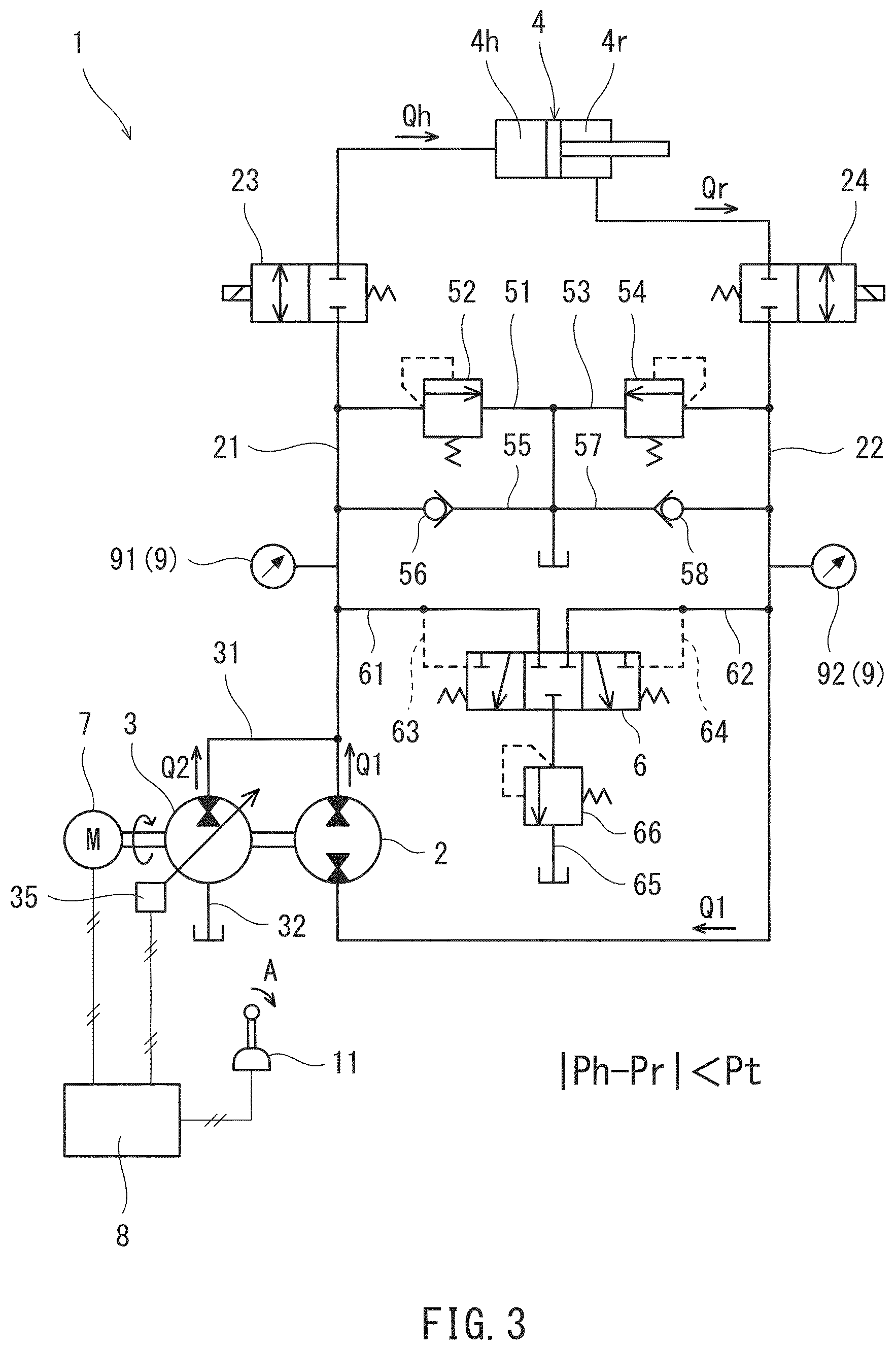 Patent US12618467 Figure 3 – Hydraulic system