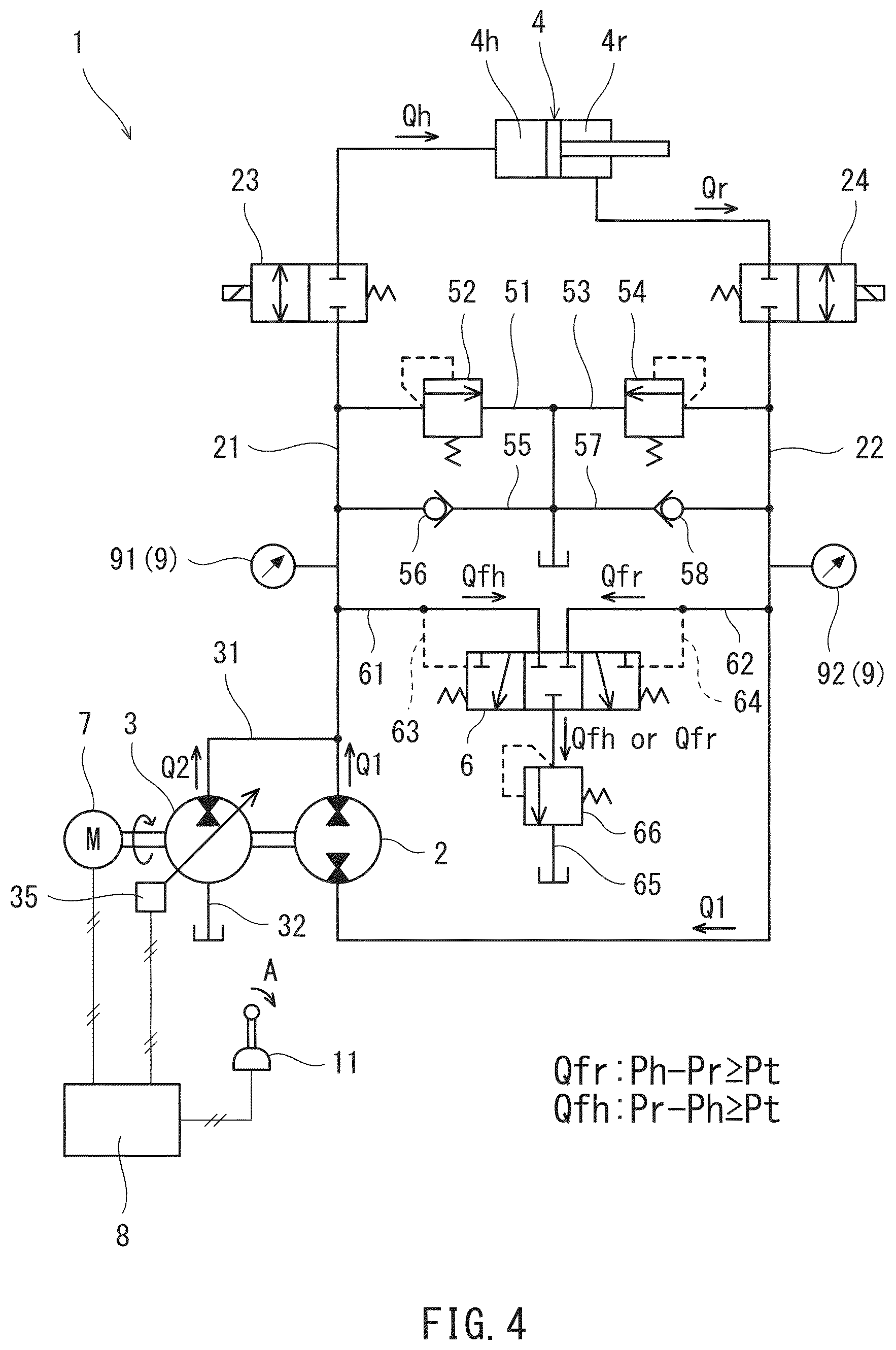 Patent US12618467 Figure 4 – Hydraulic system