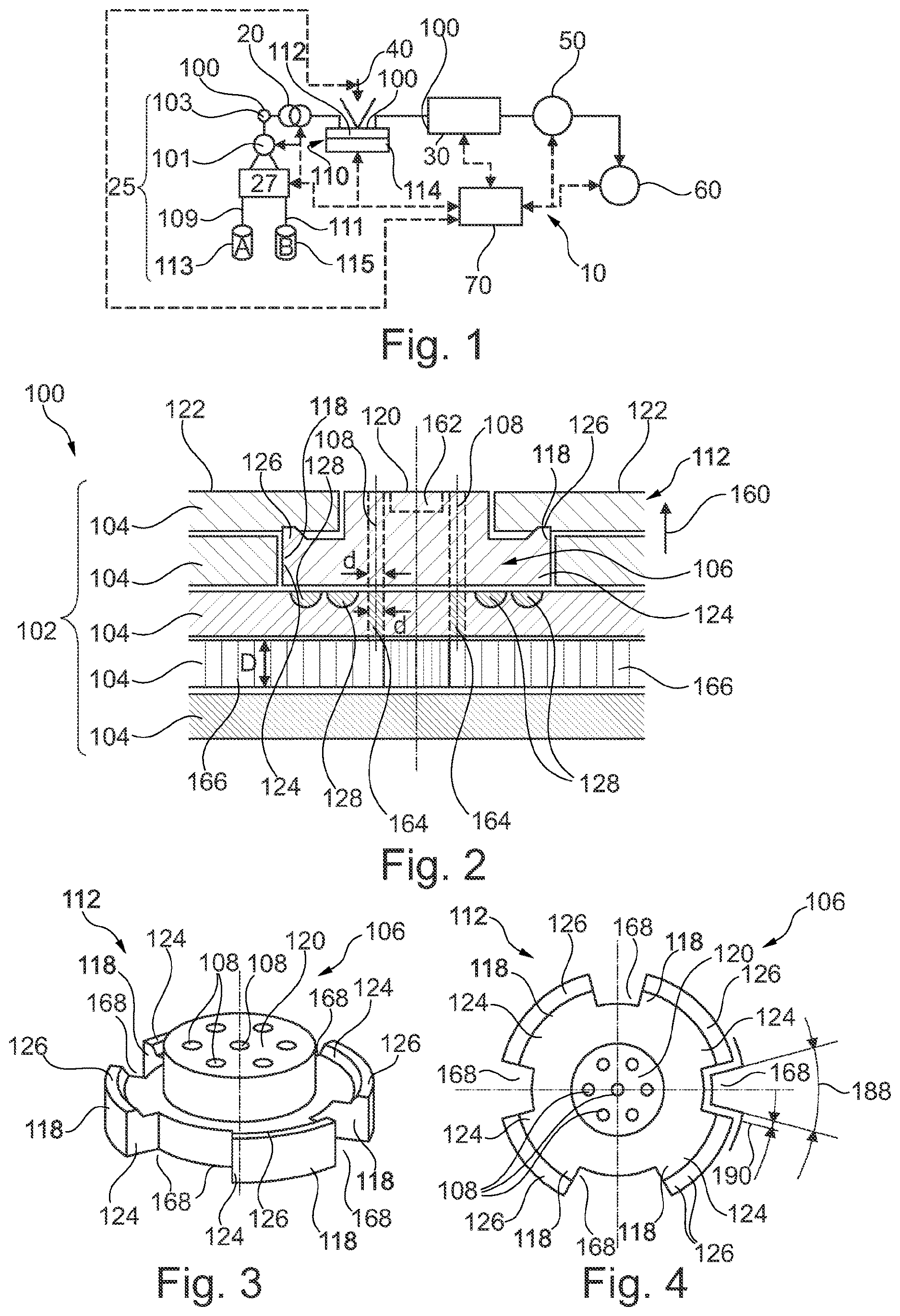 Patent US12618491 — Microfluidic component with metal layer stack and fluid conduit element made of another material bonded with it — Figure 1