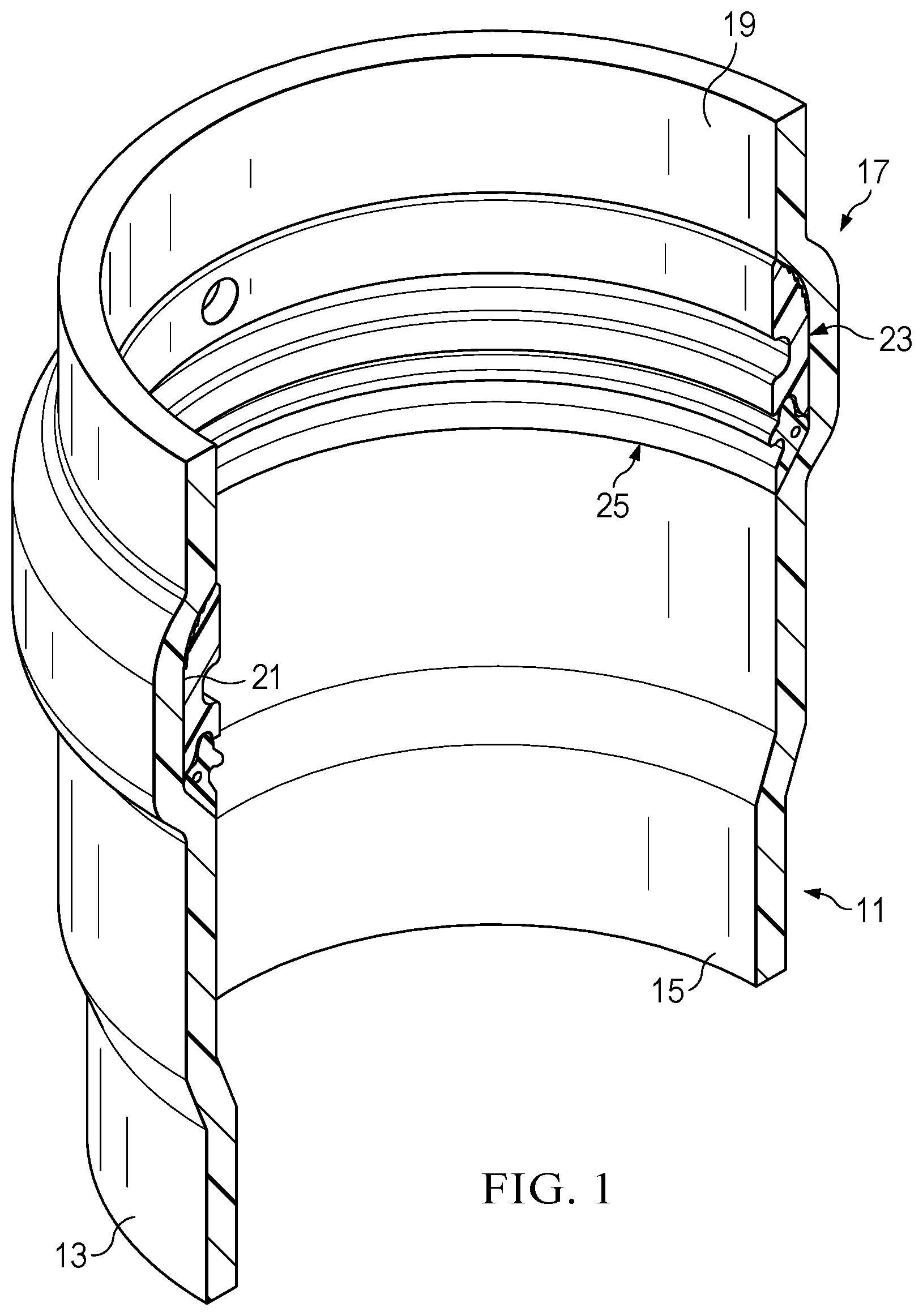 Patent US12618501 — Spline lock restrained pipe joining system for plastic pipe — Figure 1