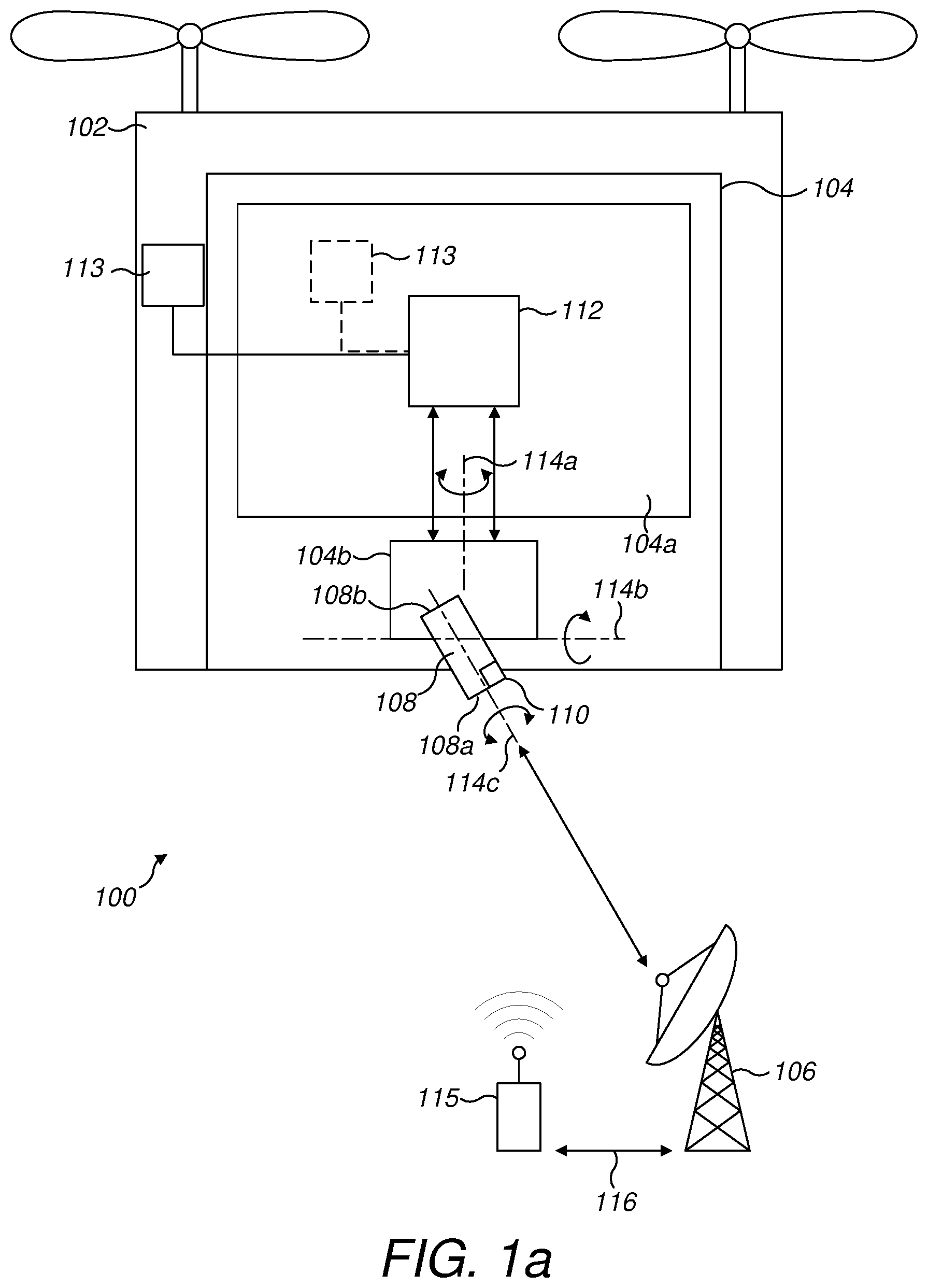 Patent US12618507 Figure 1 – Gimbal stabilisation system