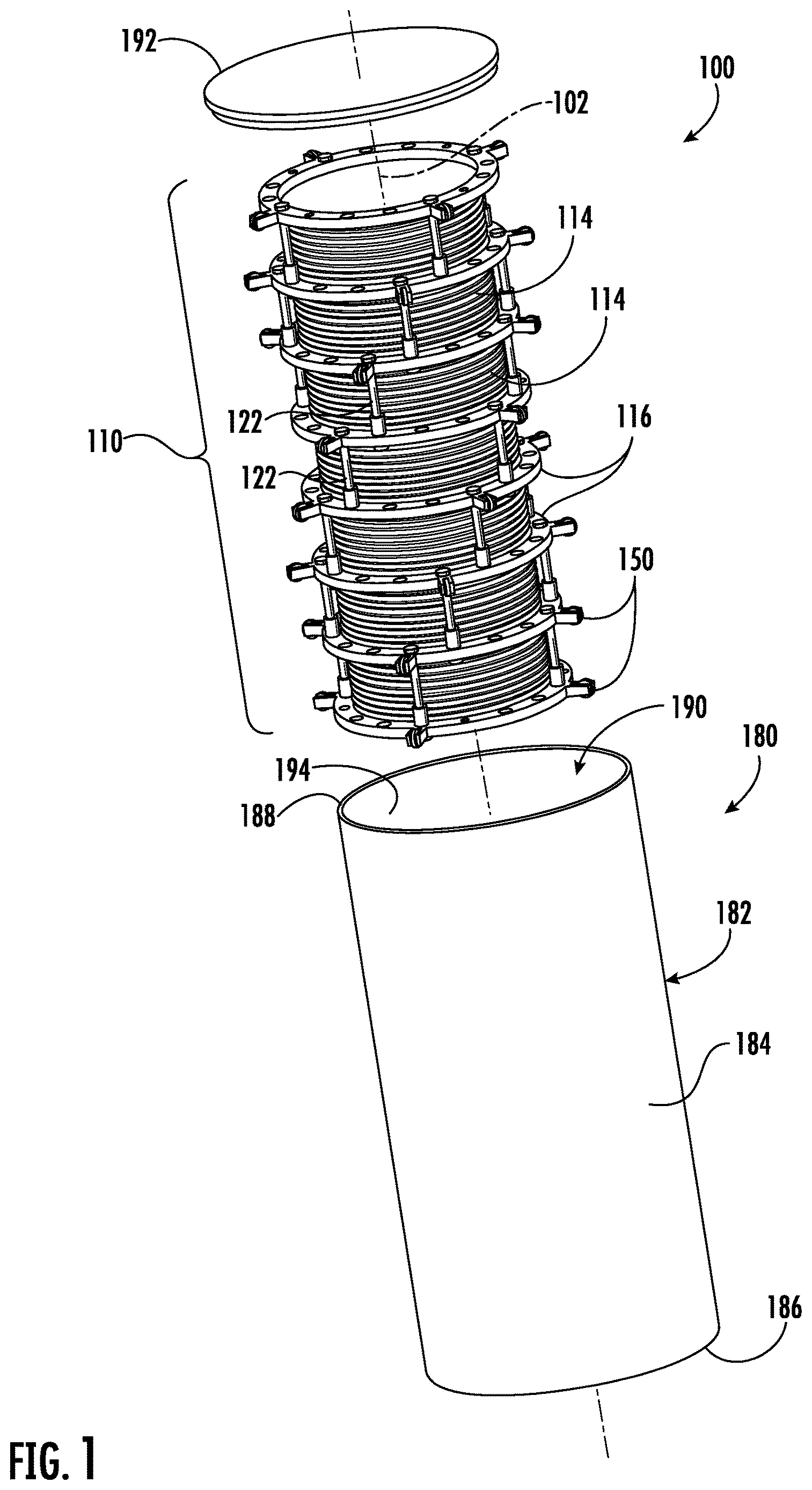 Patent US12618514 — Variable volume vessel with over-travel protection and/or anti-binding features — Figure 1