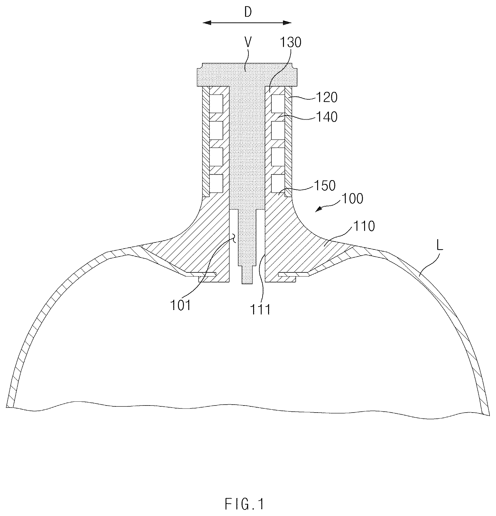 Patent US12618529 — Nozzle for pressure vessel and pressure vessel including the same — Figure 1