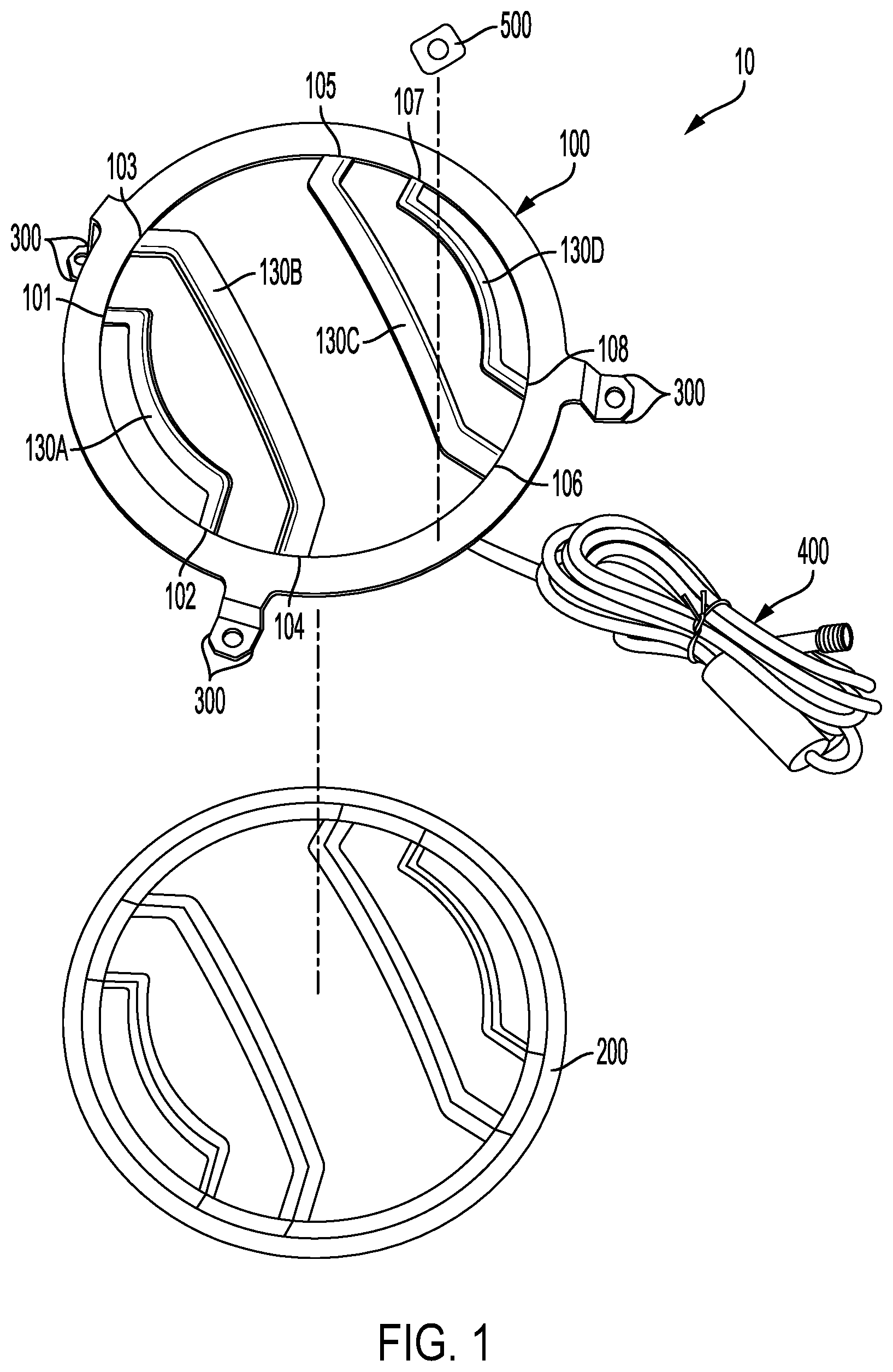 Patent US12618541 — Apparatus for defrosting a vehicle light — Figure 1