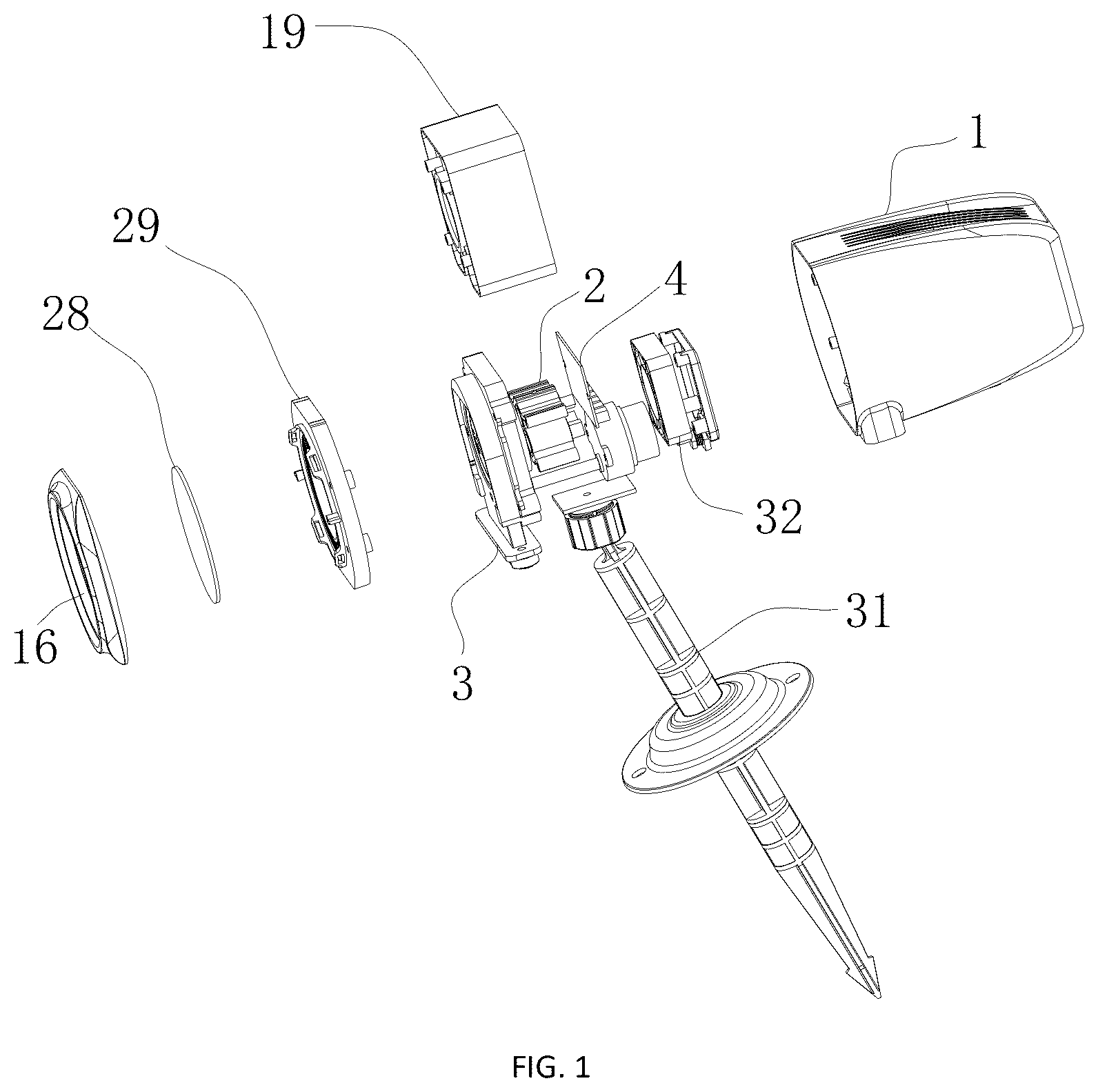 Patent US12618544 — Projection lamp with replaceable grating sheet — Figure 1