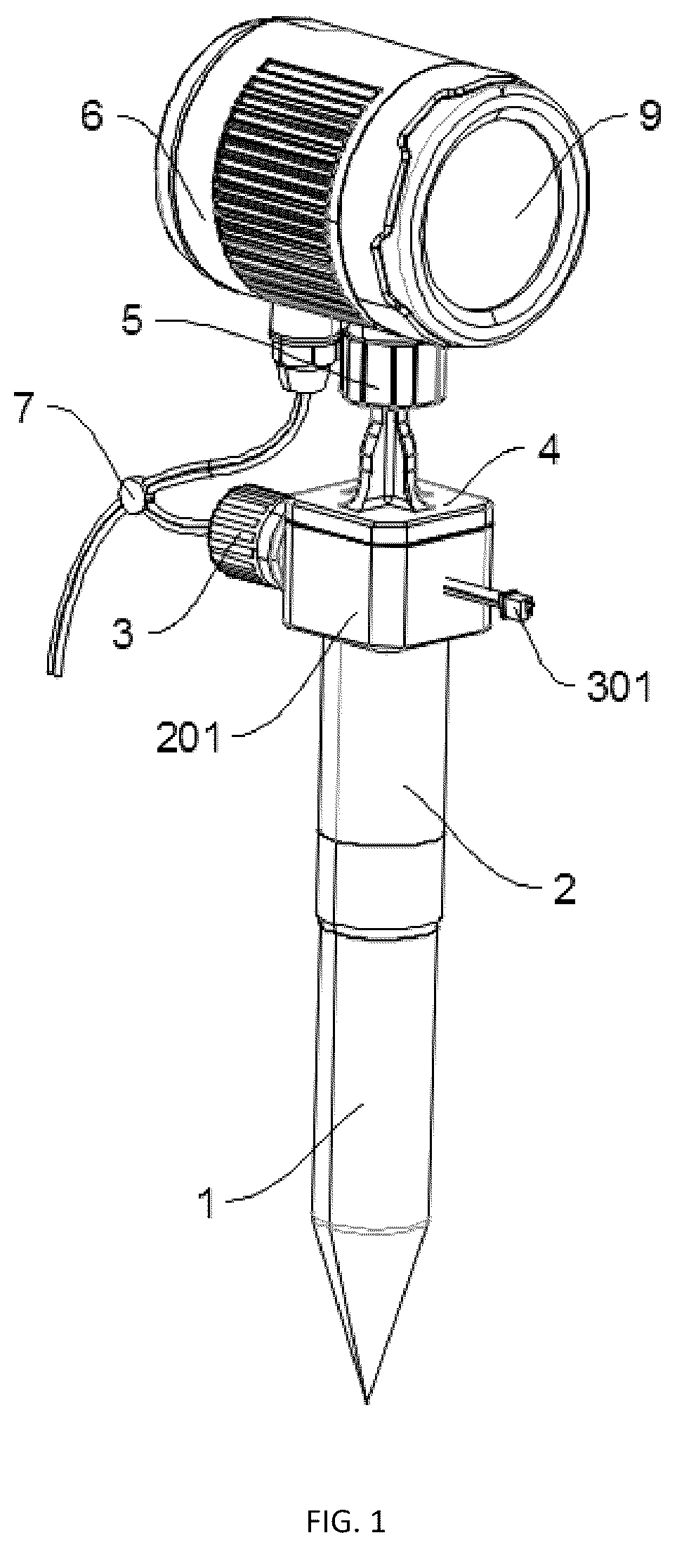 Patent US12618547 Figure 1 – Projection lamp with rodent repulsion effect
