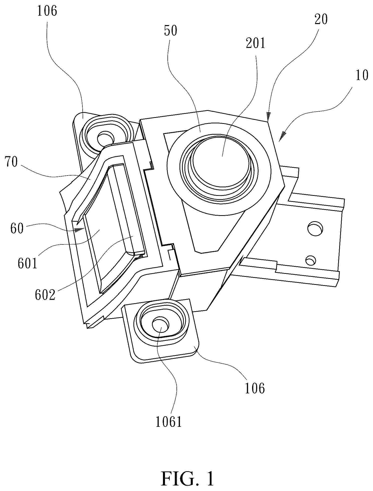 Patent US12618549 — Indicator light module for charging port — Figure 1