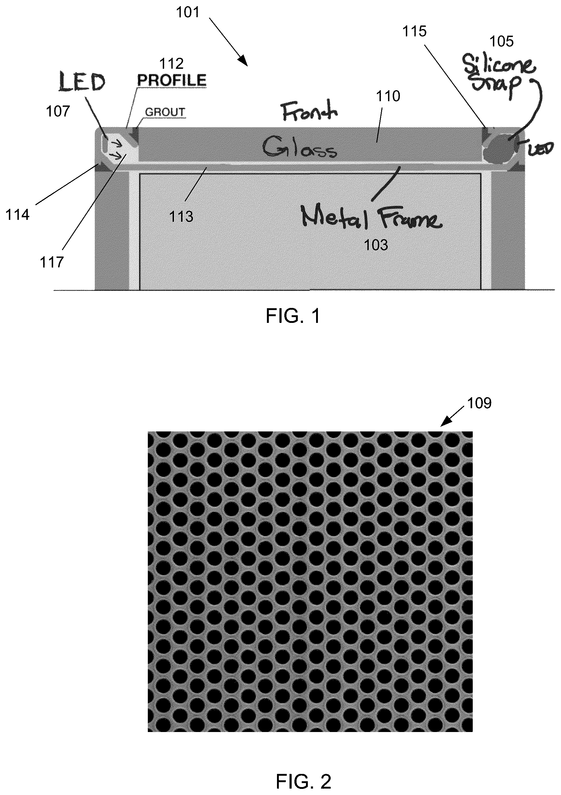 Patent US12618552 Figure 1 – Glowing tile assembly