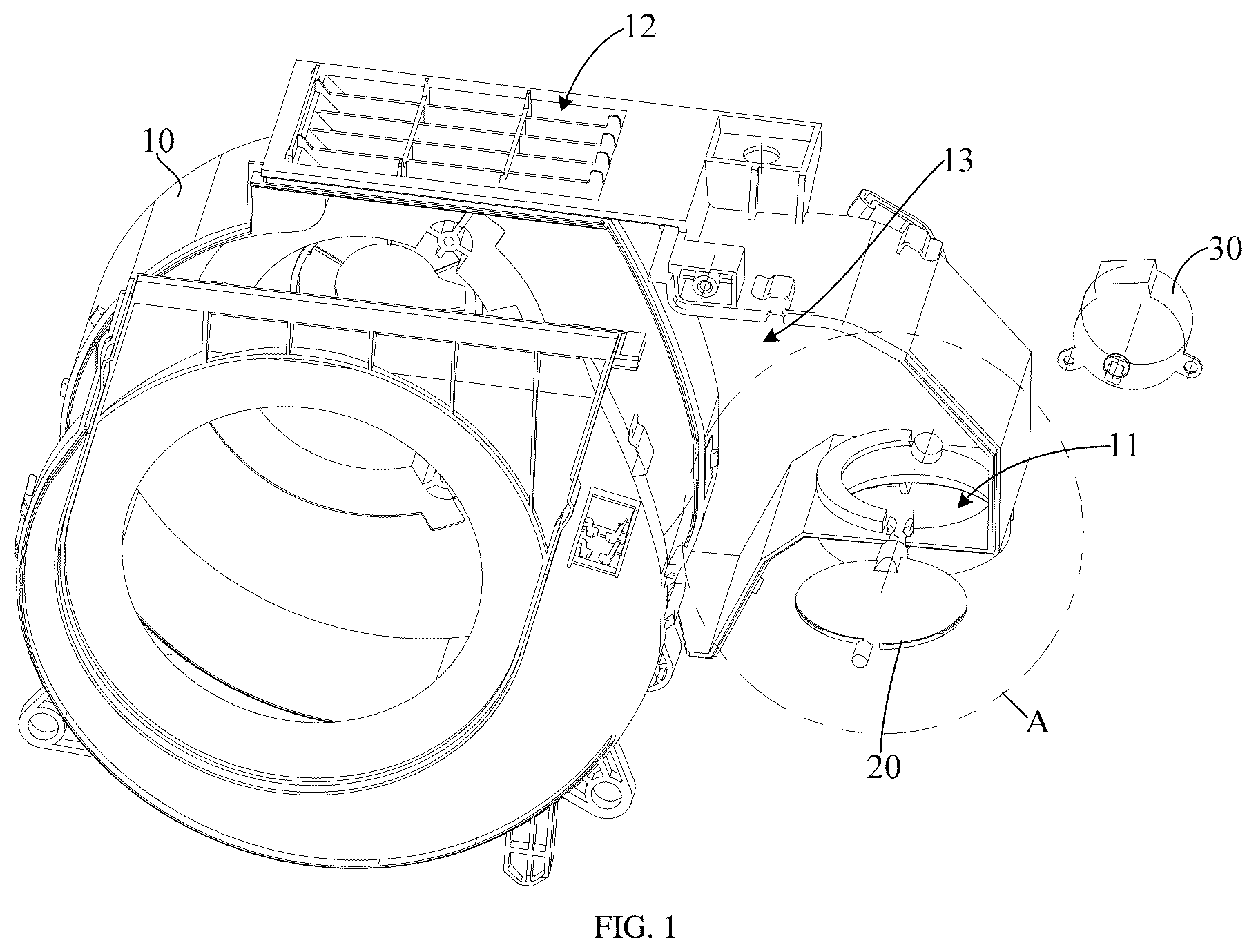 Patent US12618569 — Wall-mounted air conditioning indoor unit and air conditioner — Figure 1