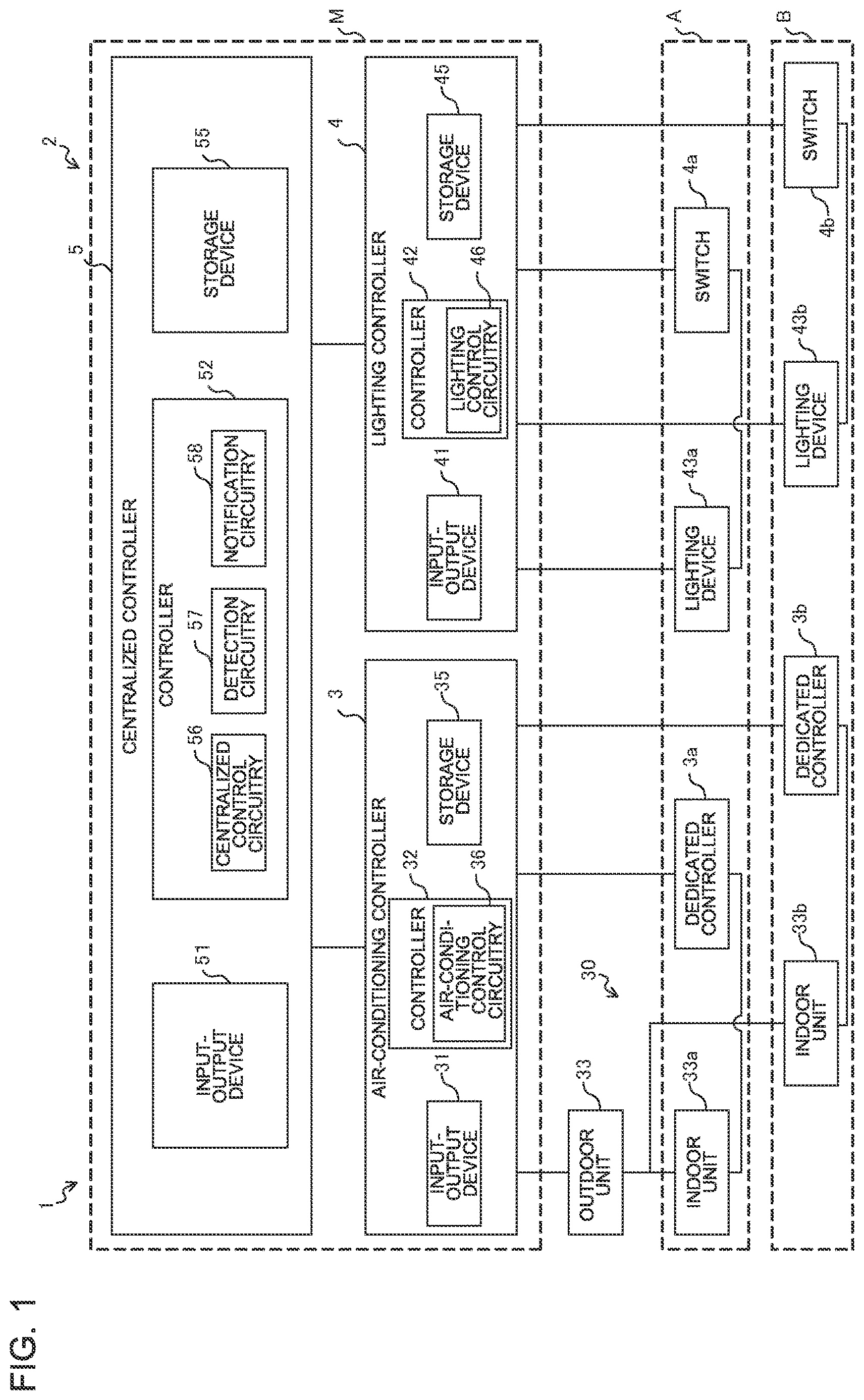 Patent US12618577 — Air-conditioning lighting control system and air-conditioning lighting system — Figure 1