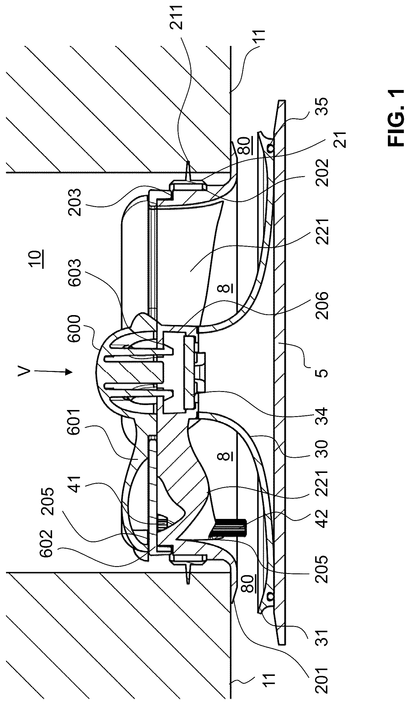 Patent US12618586 — Device for adjusting an air volume flow — Figure 1