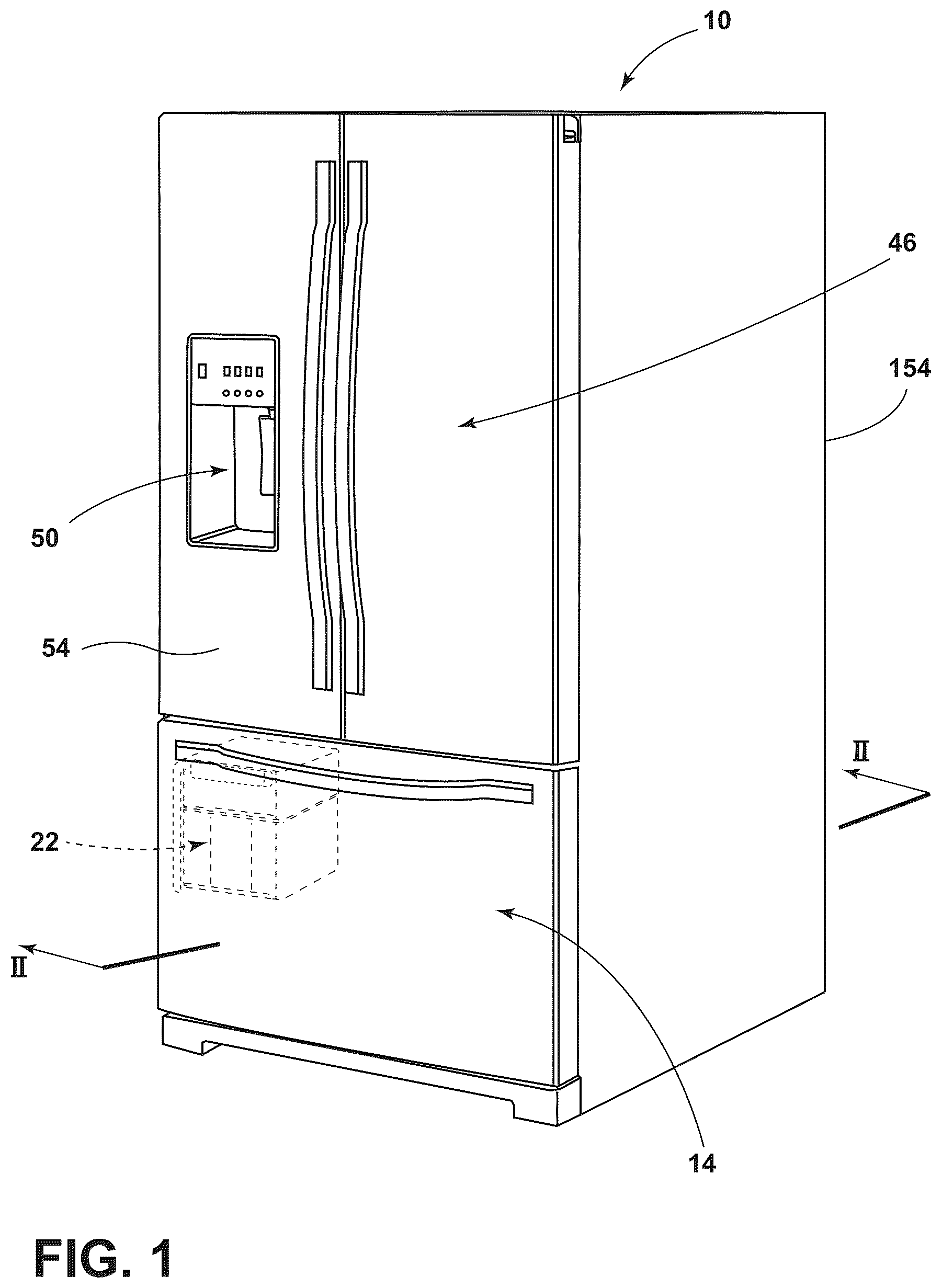 Patent US12618596 — Icemaker assembly — Figure 1