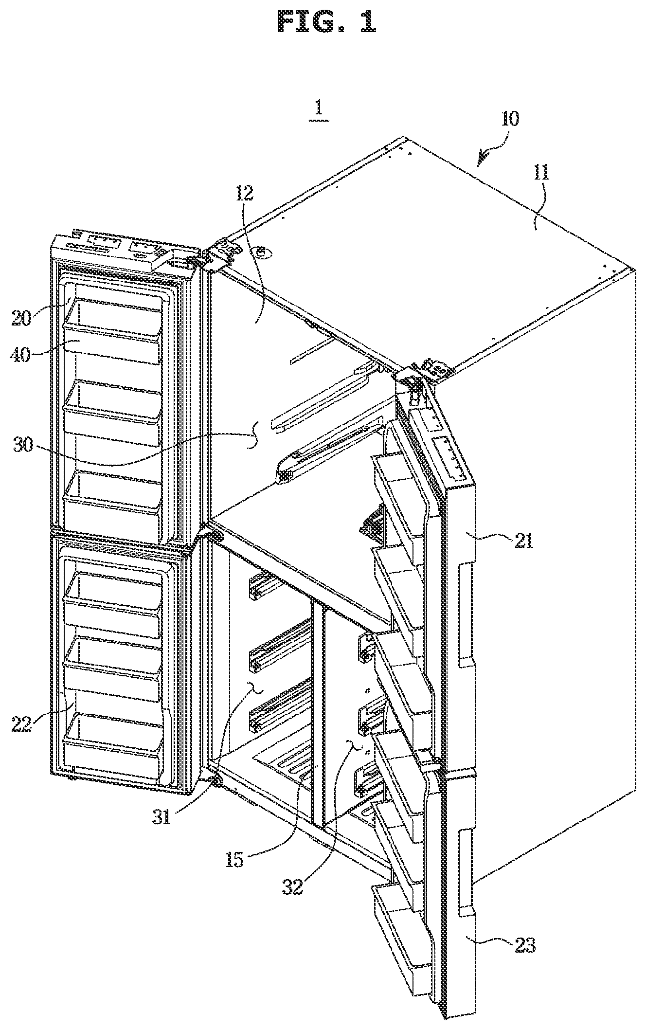 Patent US12618603 — Refrigerator — Figure 1