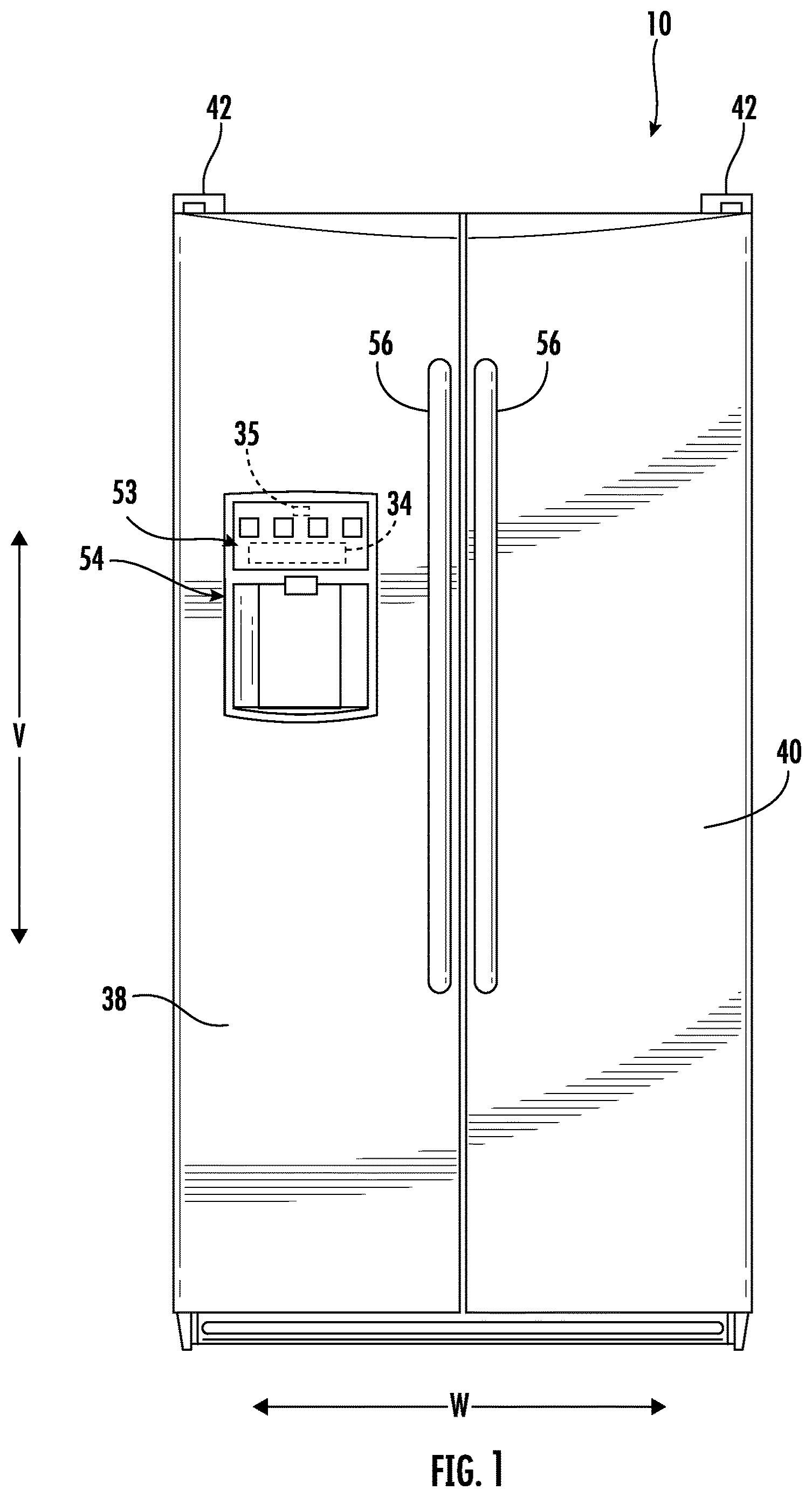 Patent US12618611 — Refrigerator appliance and sound emitting device and method for operation — Figure 1