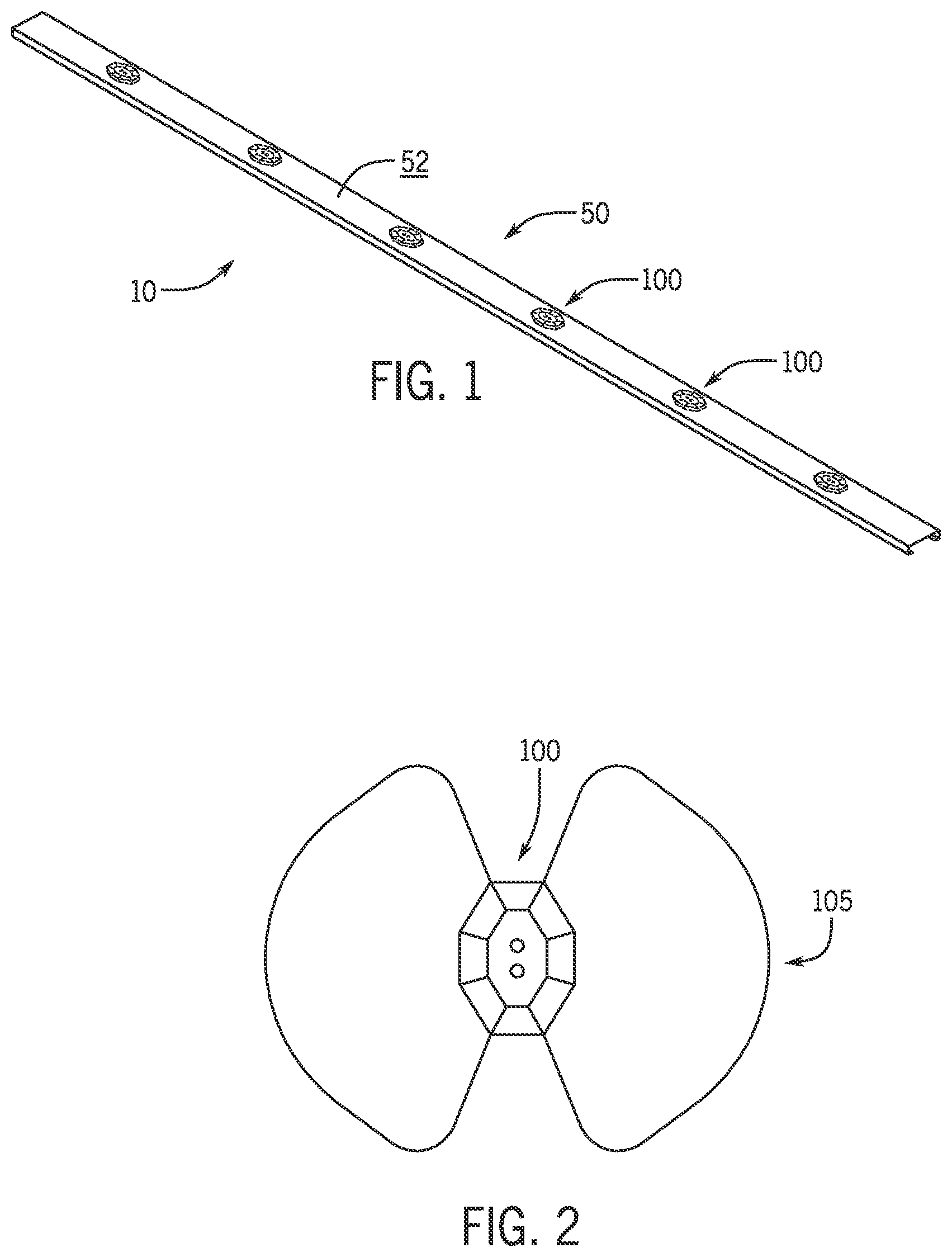 Patent US12618615 — LED lighting array system for illuminating a display case — Figure 1