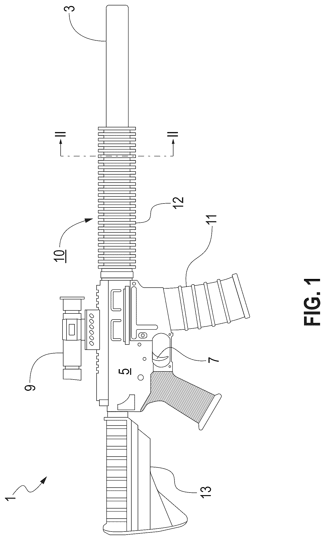 Patent US12618629 — System for cooling automatic firearms and cannons — Figure 1