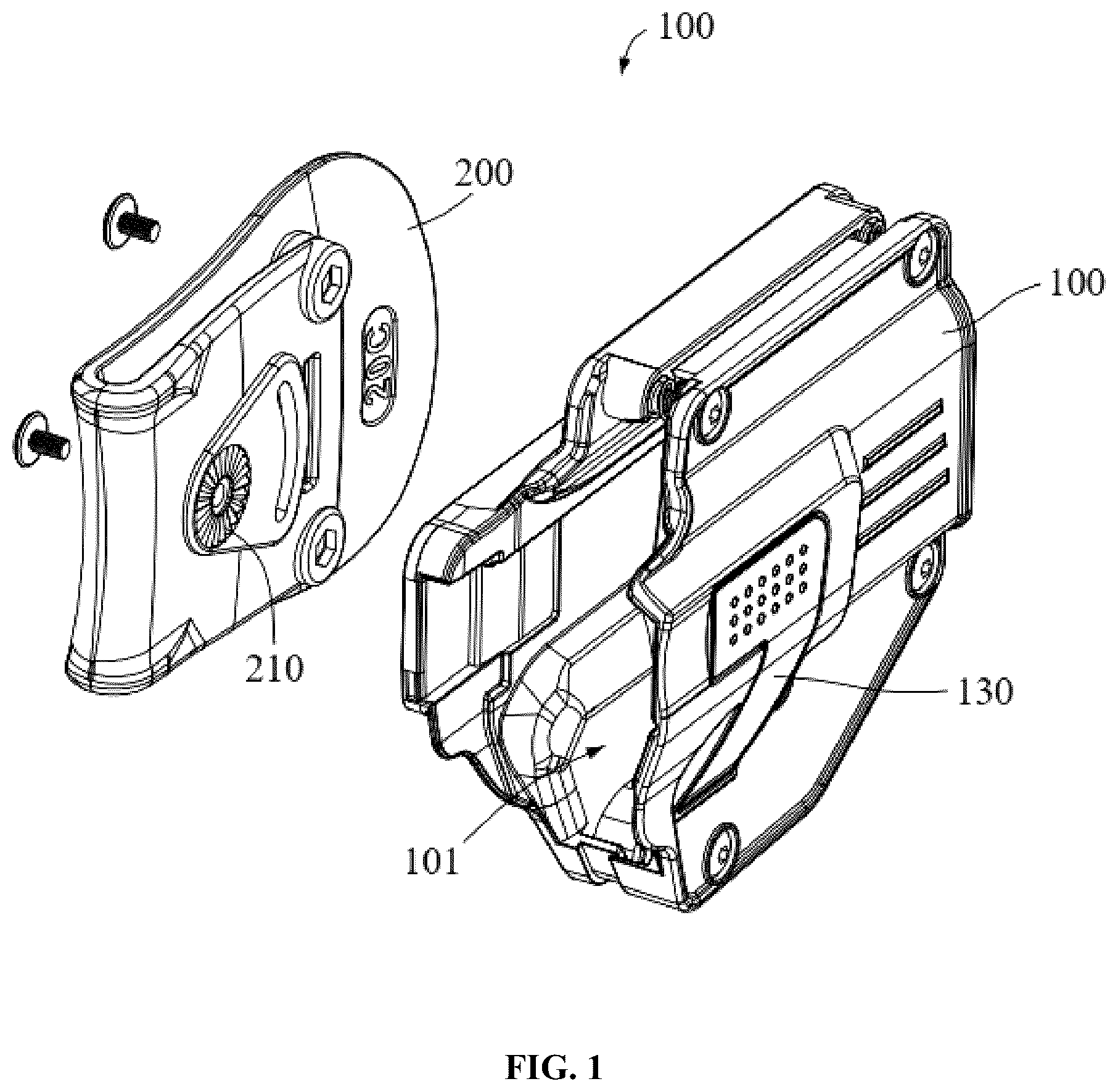 Patent US12618642 — Universal holster — Figure 1