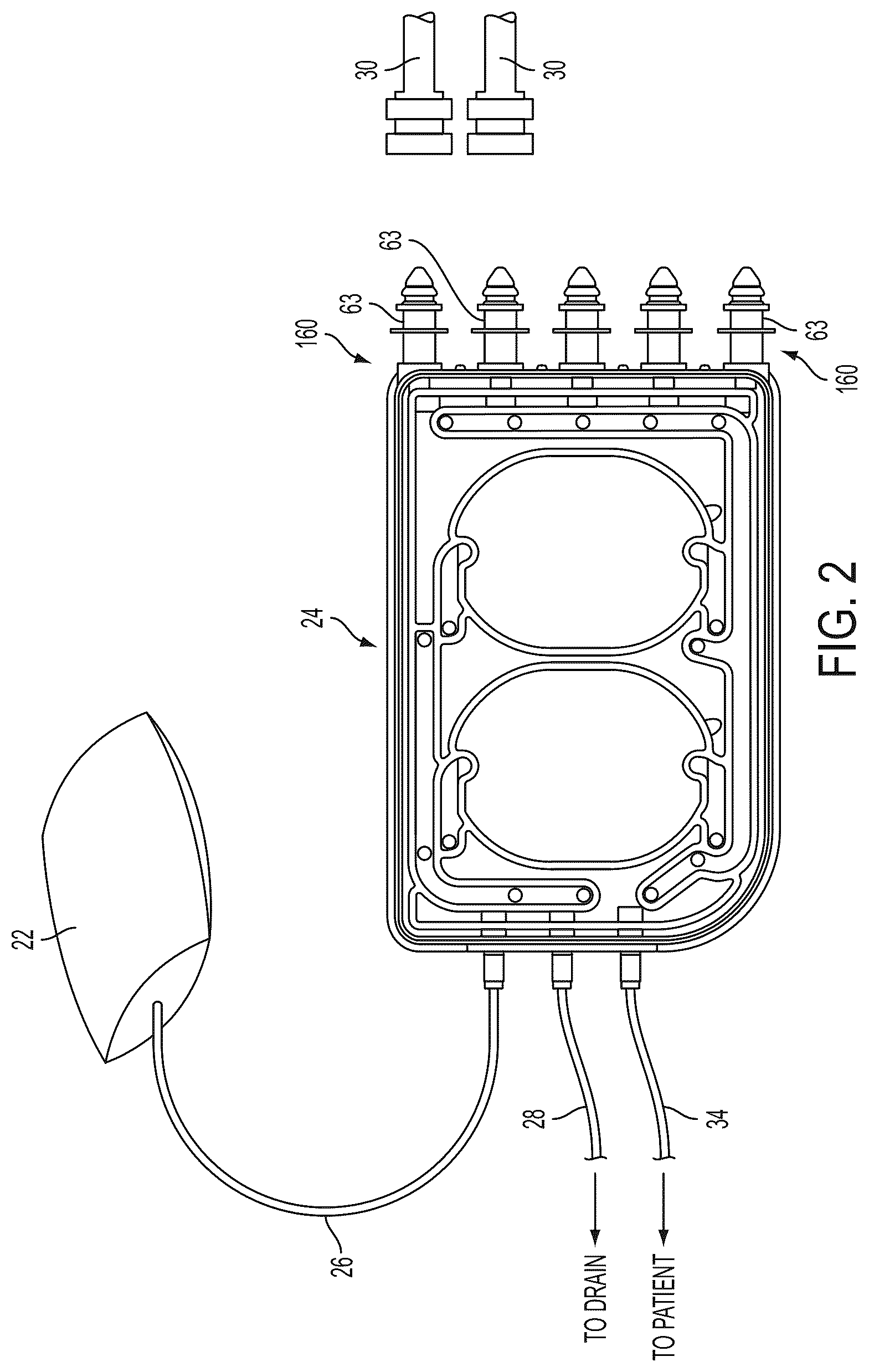 Patent US12618704 Figure 3 – Medical treatment system and methods using a plurality of fluid lines