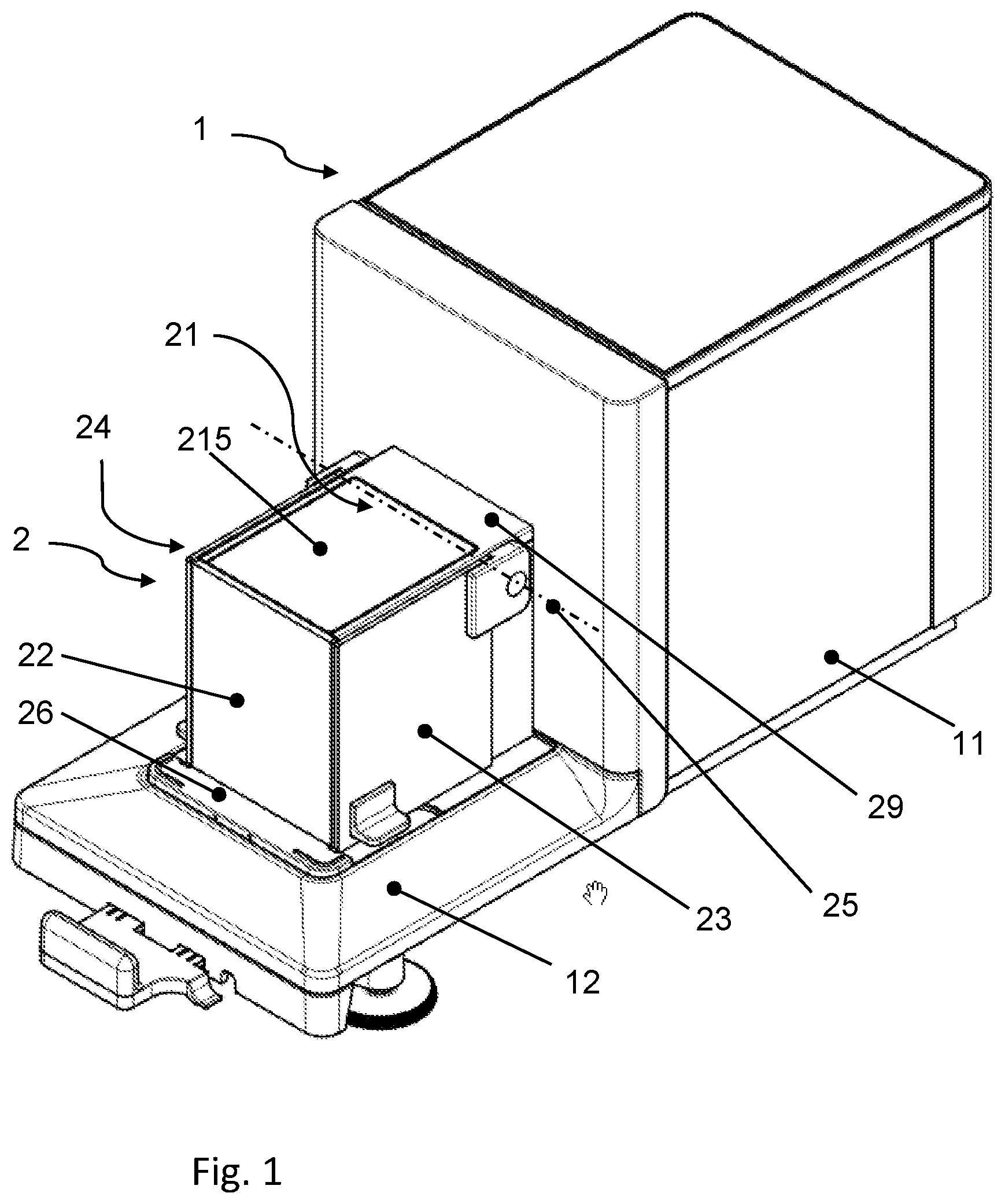 Patent US12618706 Figure 1 – Draft shield comprising a swiveling door