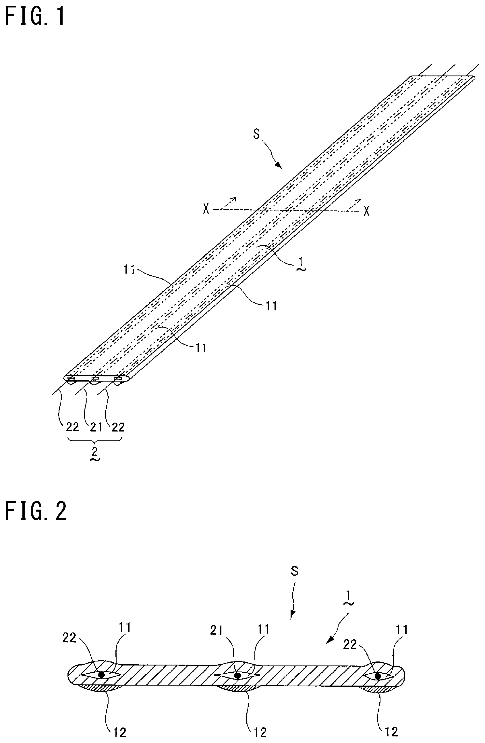 Patent US12618724 — Fabric-type sensor including fabric base material and a line-shaped sensor element and fabric-type sensor device — Figure 1