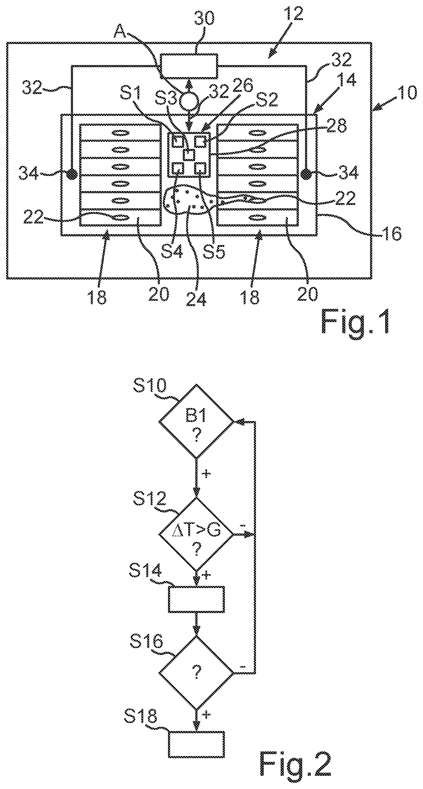 Patent US12618740 — Measuring arrangement for gas monitoring for an energy storage of a motor vehicle, energy storage arrangement for a motor vehicle and method for operating a measuring arrangement — Figure 1