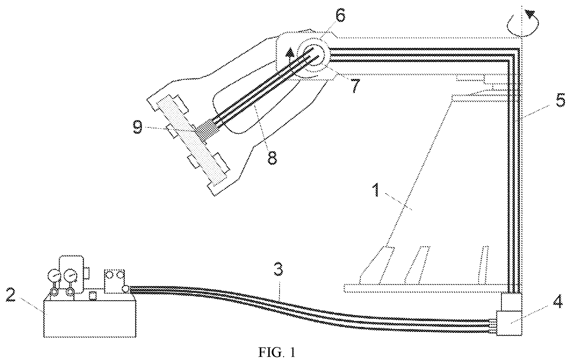 Patent US12618759 — High-pressure liquid delivery system under high centrifugal acceleration condition on arm-centrifuge — Figure 1