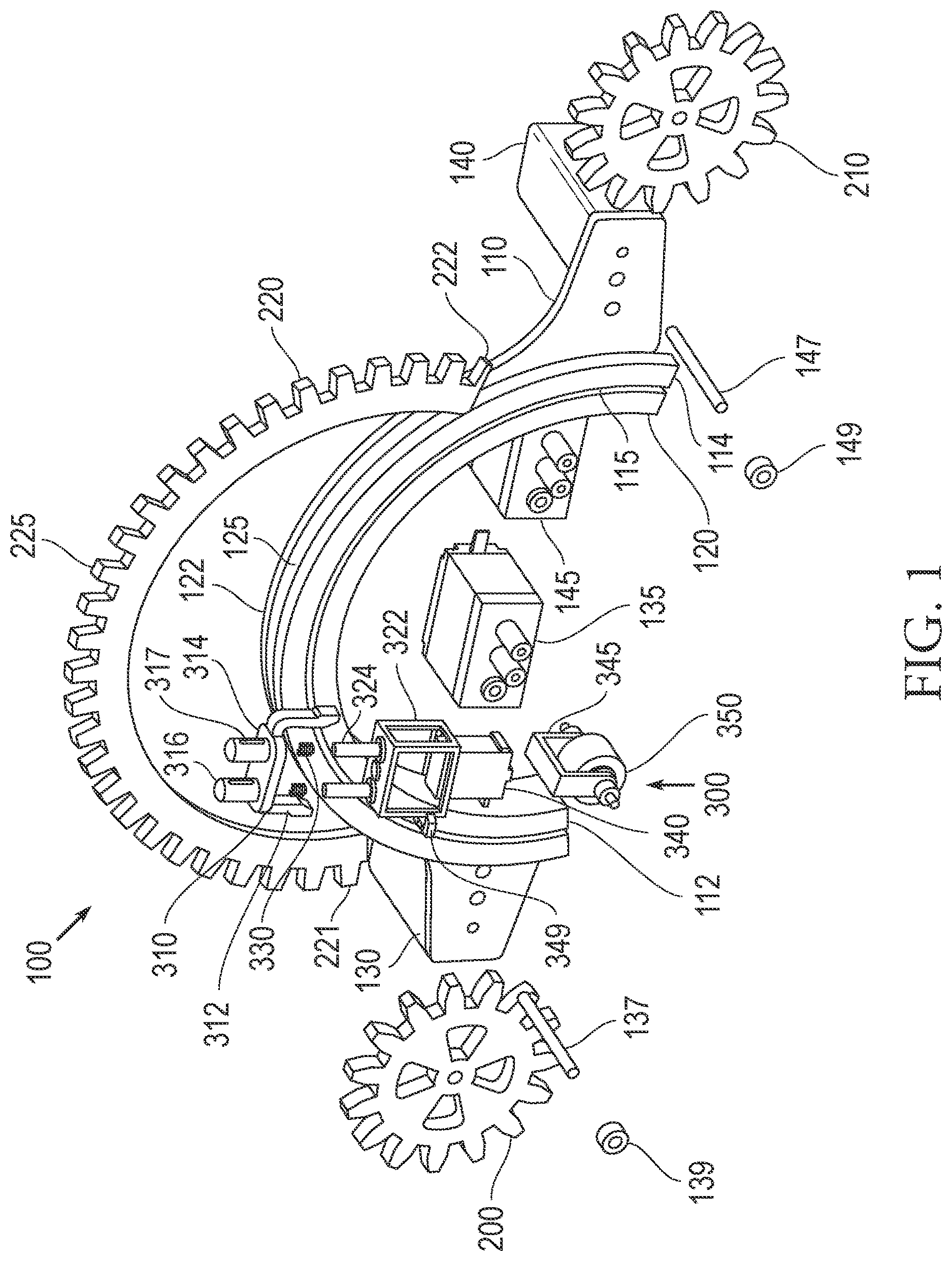 Patent US12618807 — Half ring gear mechanism for ultrasound inspection — Figure 1