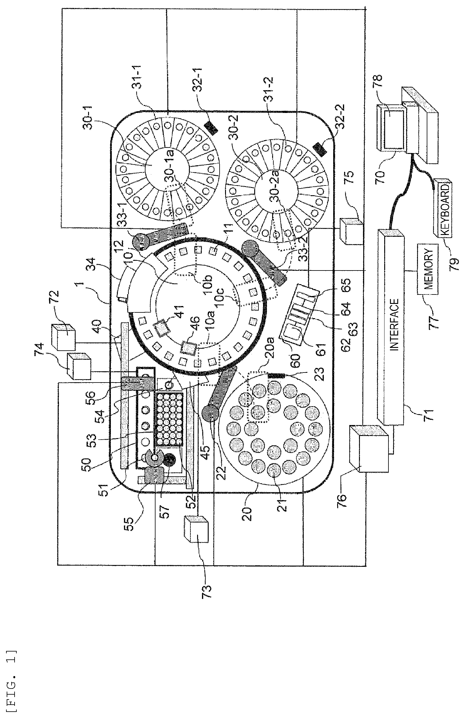 Patent US12618860 Figure 1 – Automatic analysis device