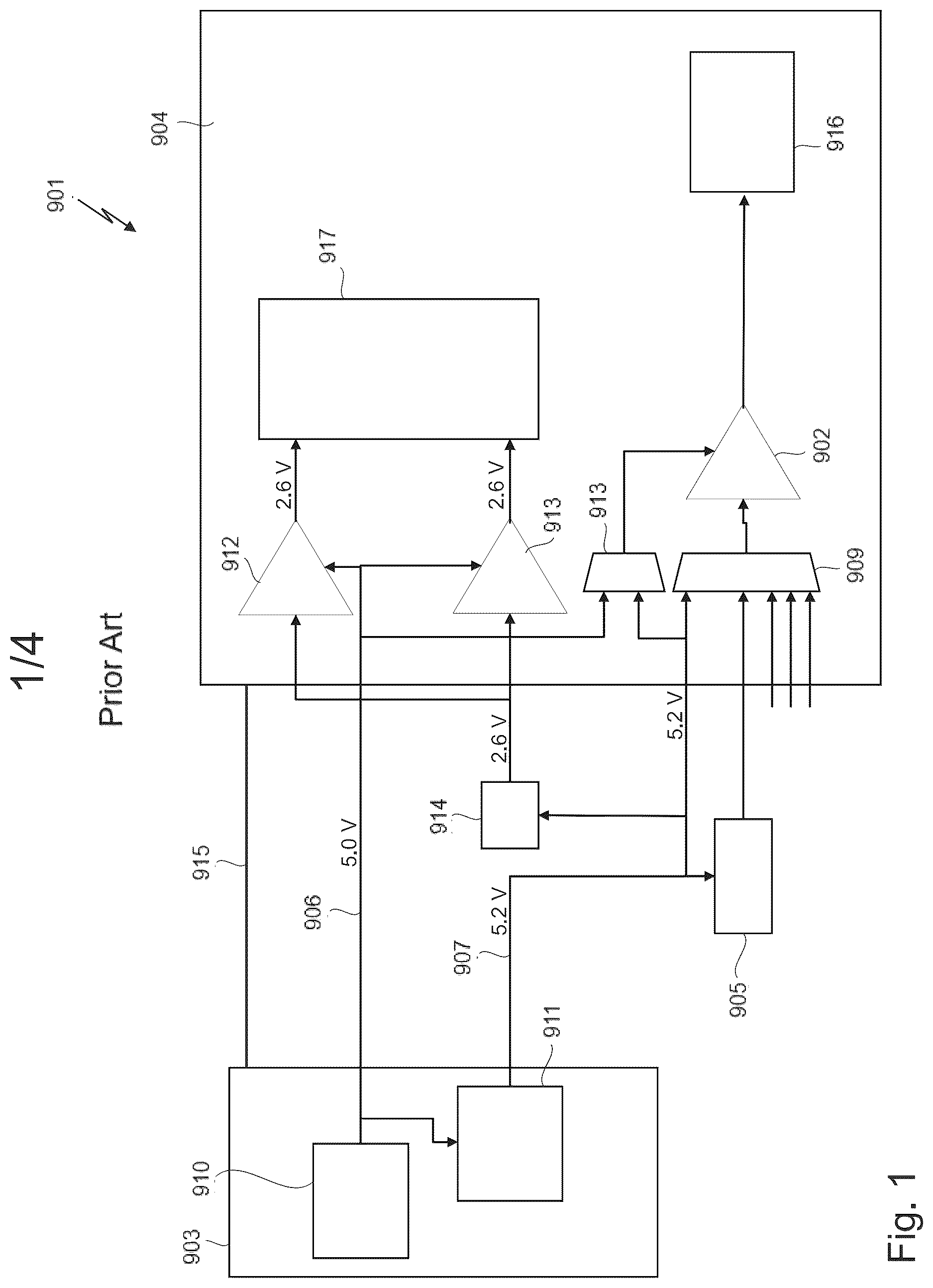 Patent US12618881 — Device and method for ratiometric measurement of voltages for an analog-digital-converter — Figure 1
