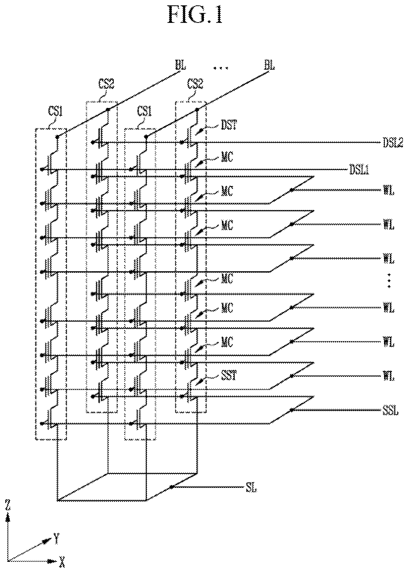 Patent US12618893 — Apparatus and method of measuring reliability for flash memory material through a current measurement — Figure 1