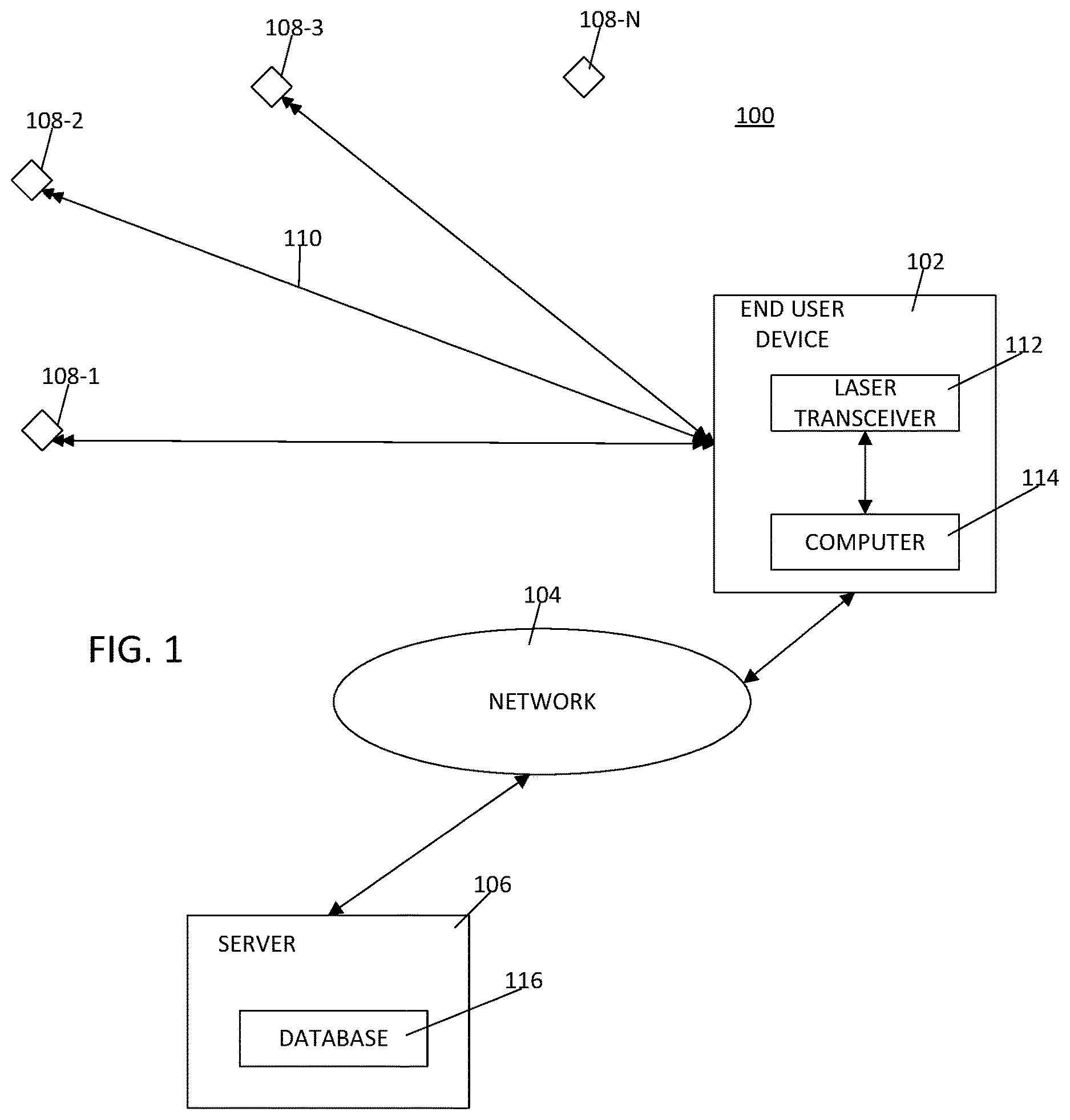 Patent US12618946 — Optical positioning and navigating system — Figure 1