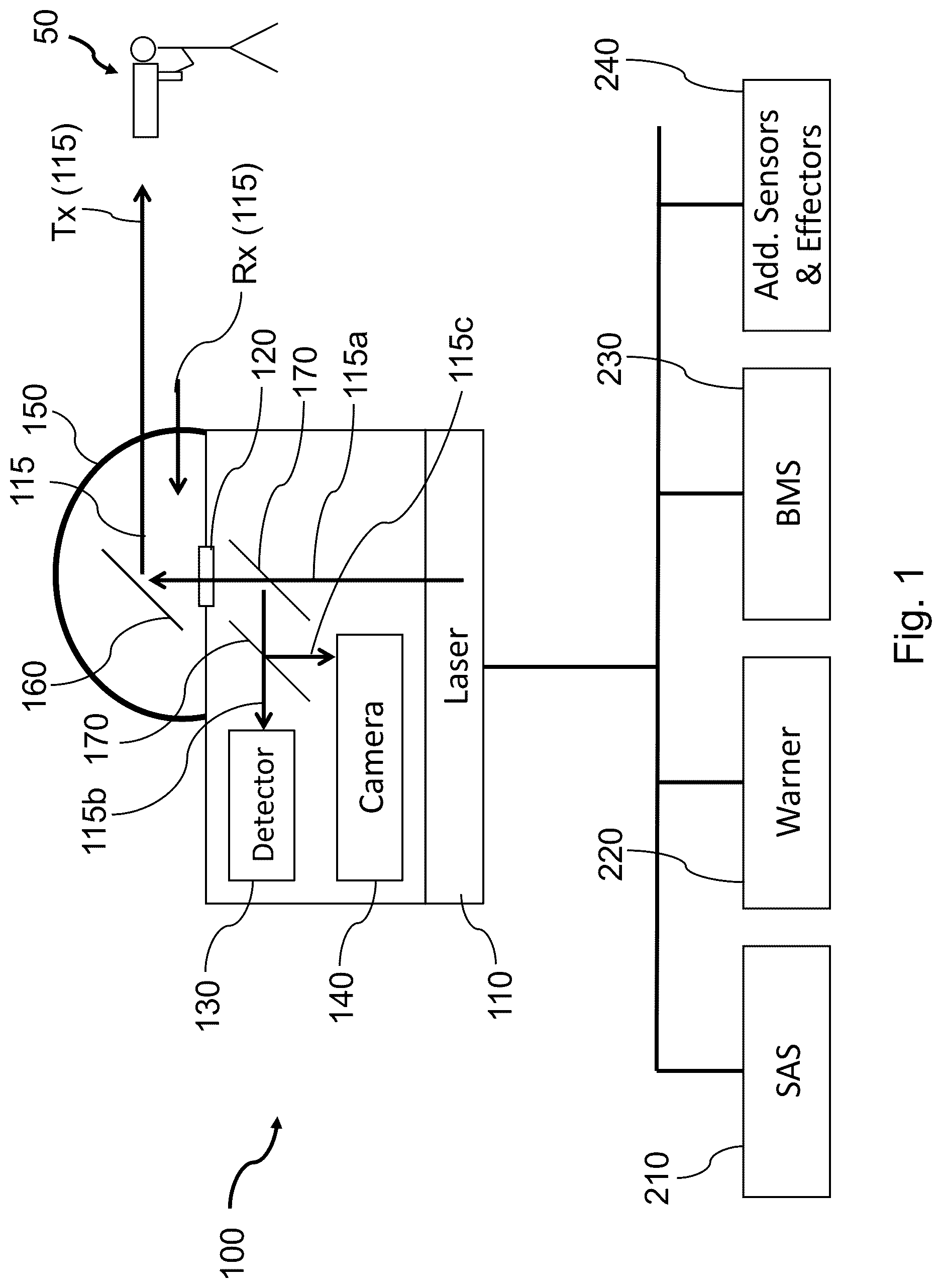 Patent US12618977 — Optical detection system and method for detecting a hostile optical component — Figure 1
