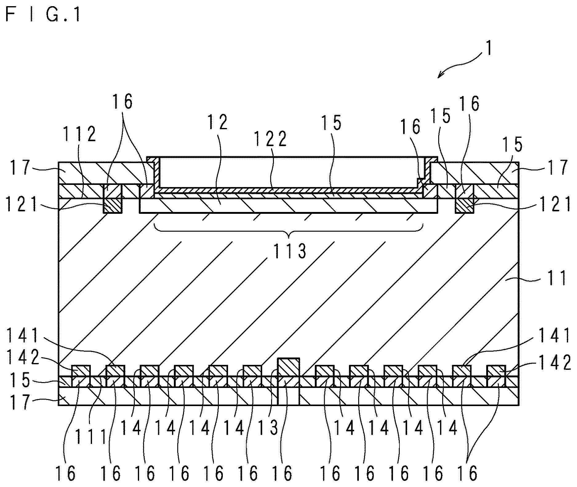 Patent US12618987 — Radiation detection element, radiation detector, radiation detection device, and method for manufacturing radiation detection element — Figure 1