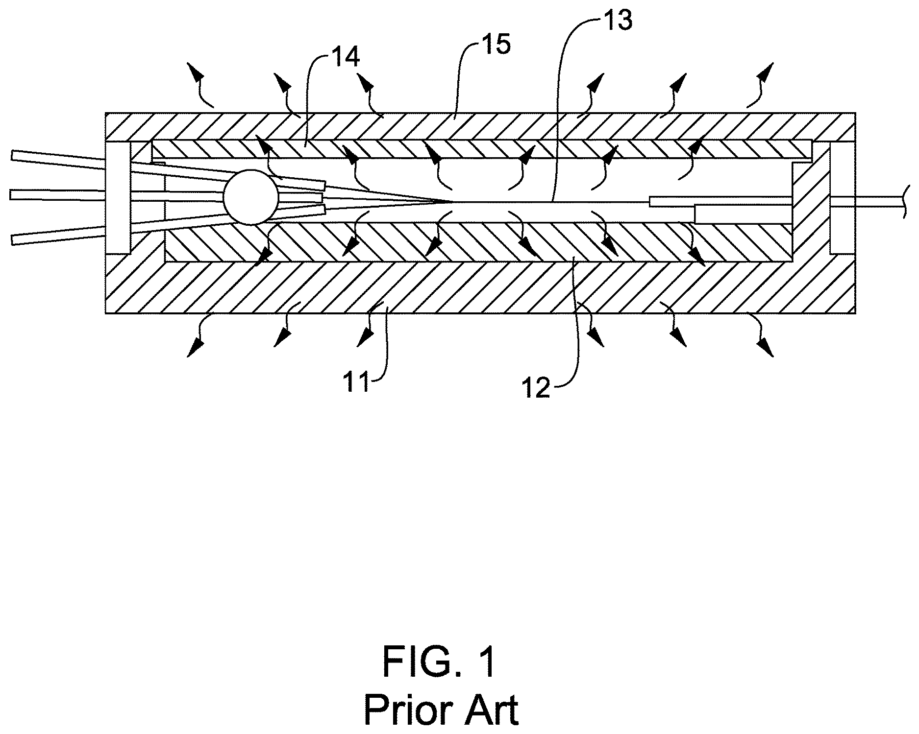 Patent US12619039 — Optical fiber combiner with a heat sink and method of dissipating heat using same in a vacuum — Figure 1