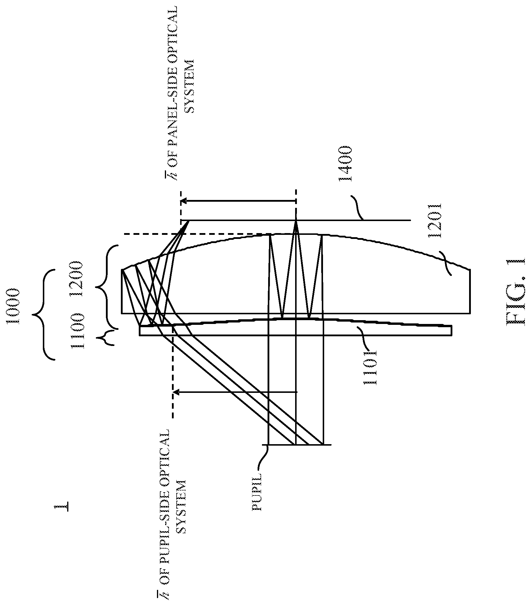 Patent US12619081 Figure 1 – Optical system and display apparatus
