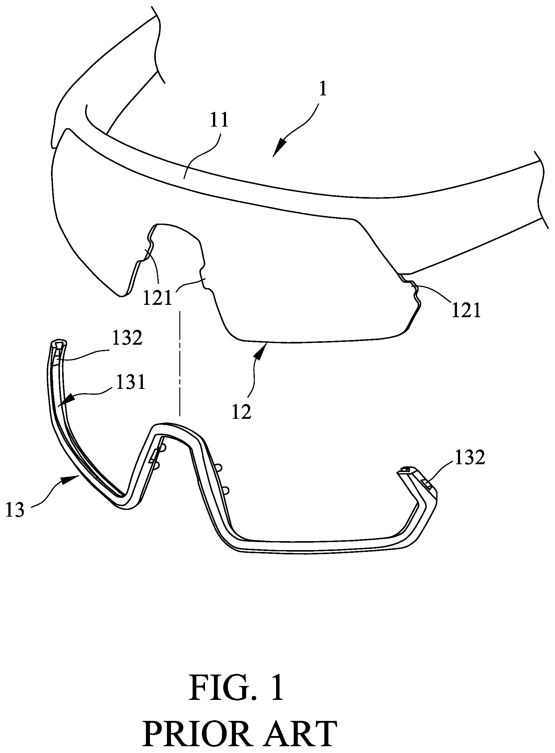 Patent US12619099 — Quick release mechanism for eyeglasses — Figure 1