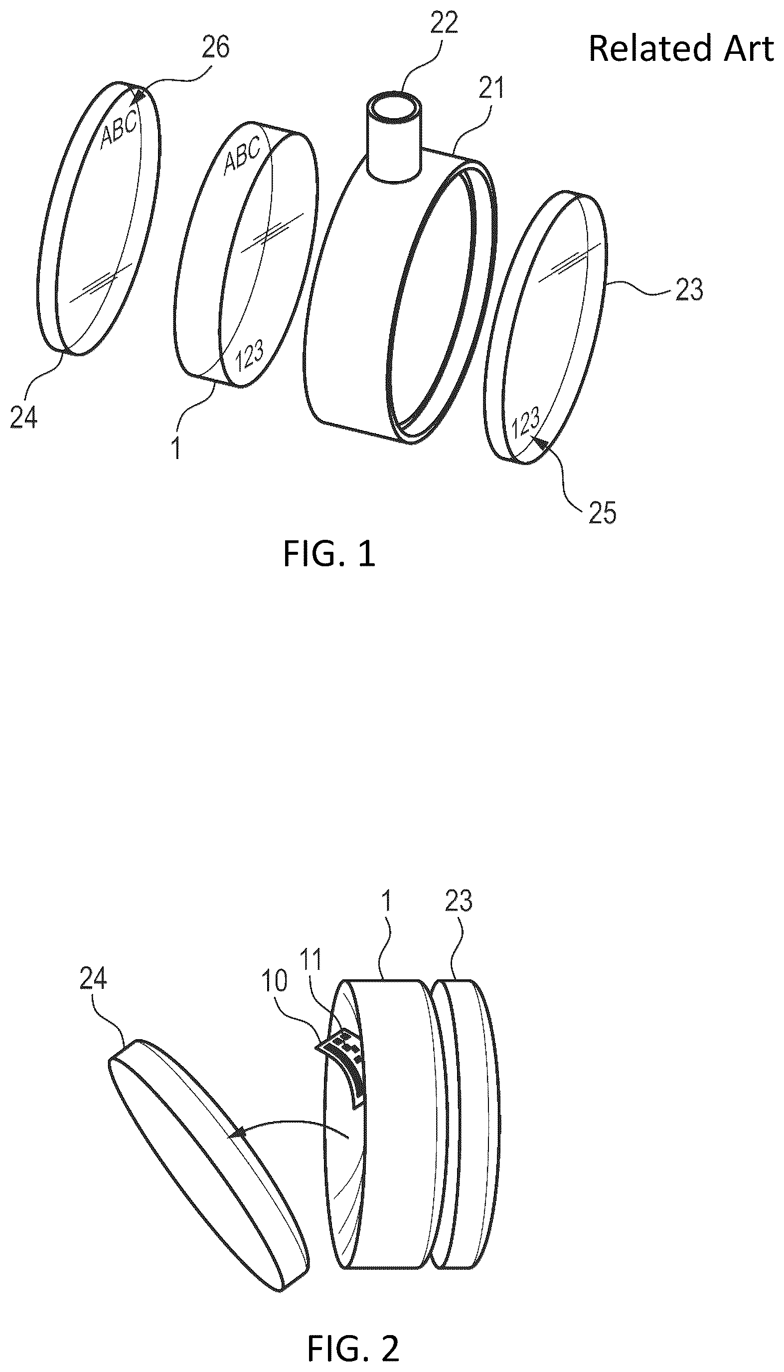 Patent US12619101 — Method for producing a semi-finished spectacle lens and semi-finished spectacle lens — Figure 1