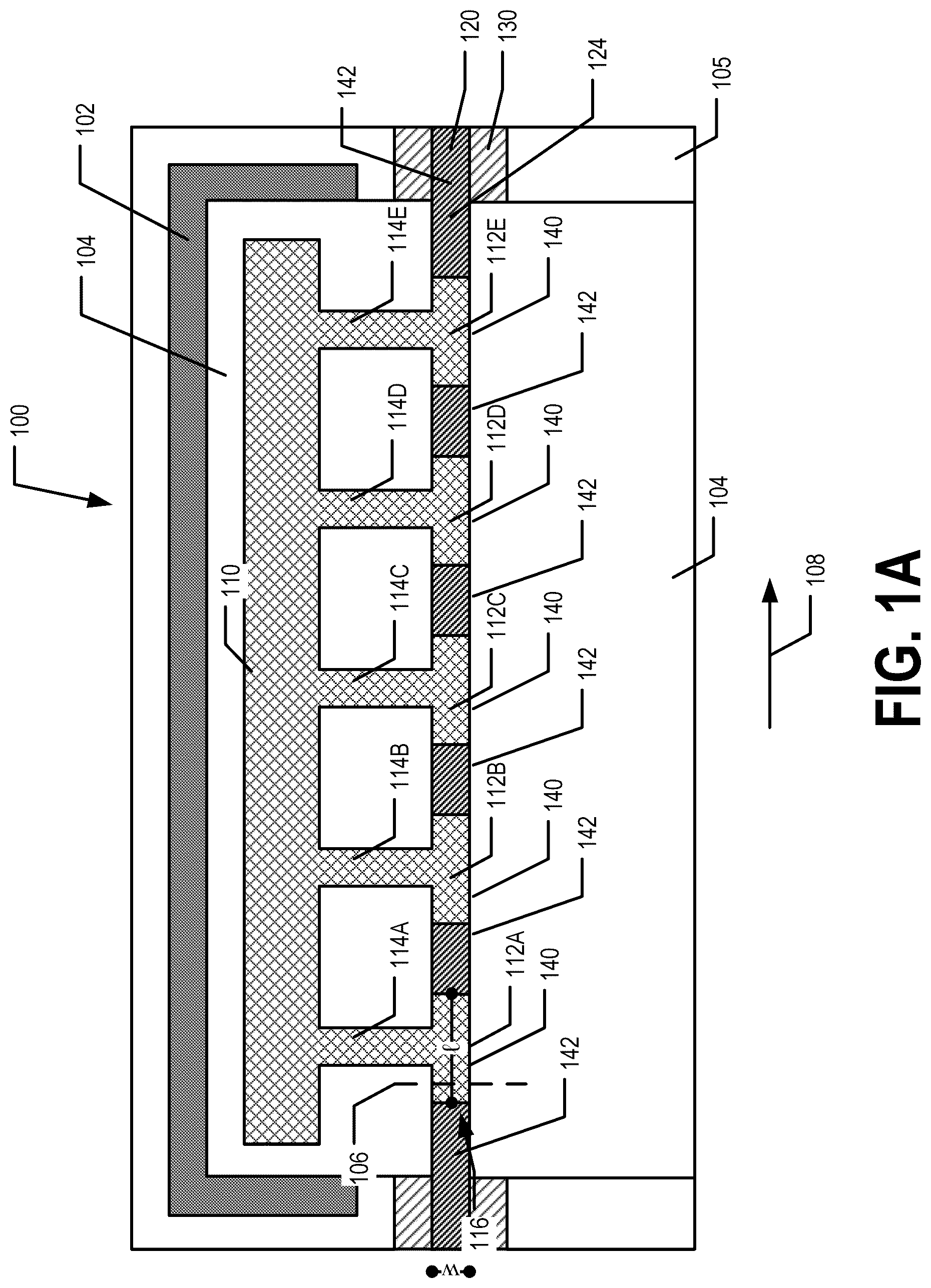 Patent US12619108 — High bandwidth travelling wave electro absorption modulator (EAM) chip — Figure 1