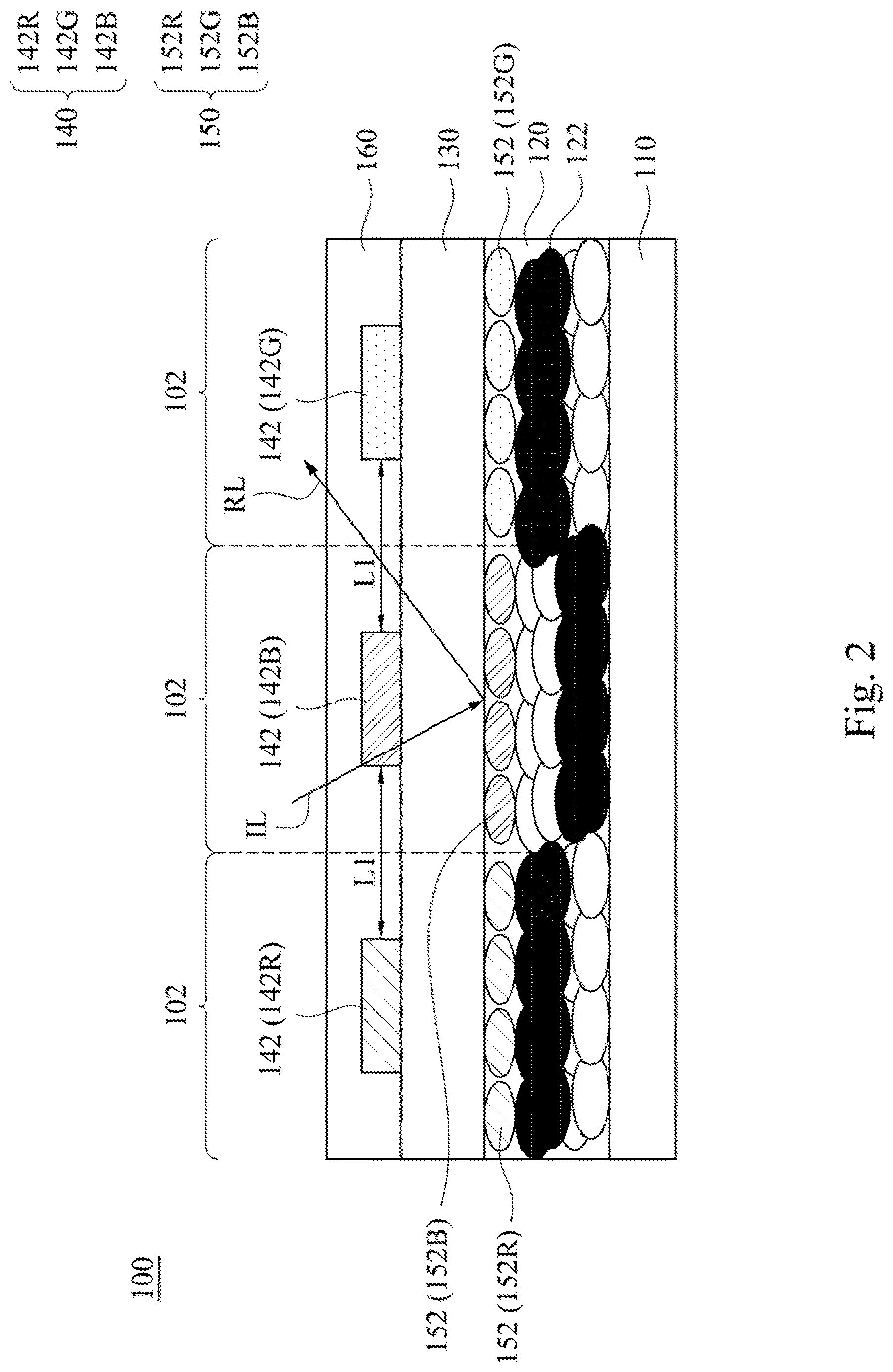 Patent US12619119 Figure 2 – Color electrophoretic display