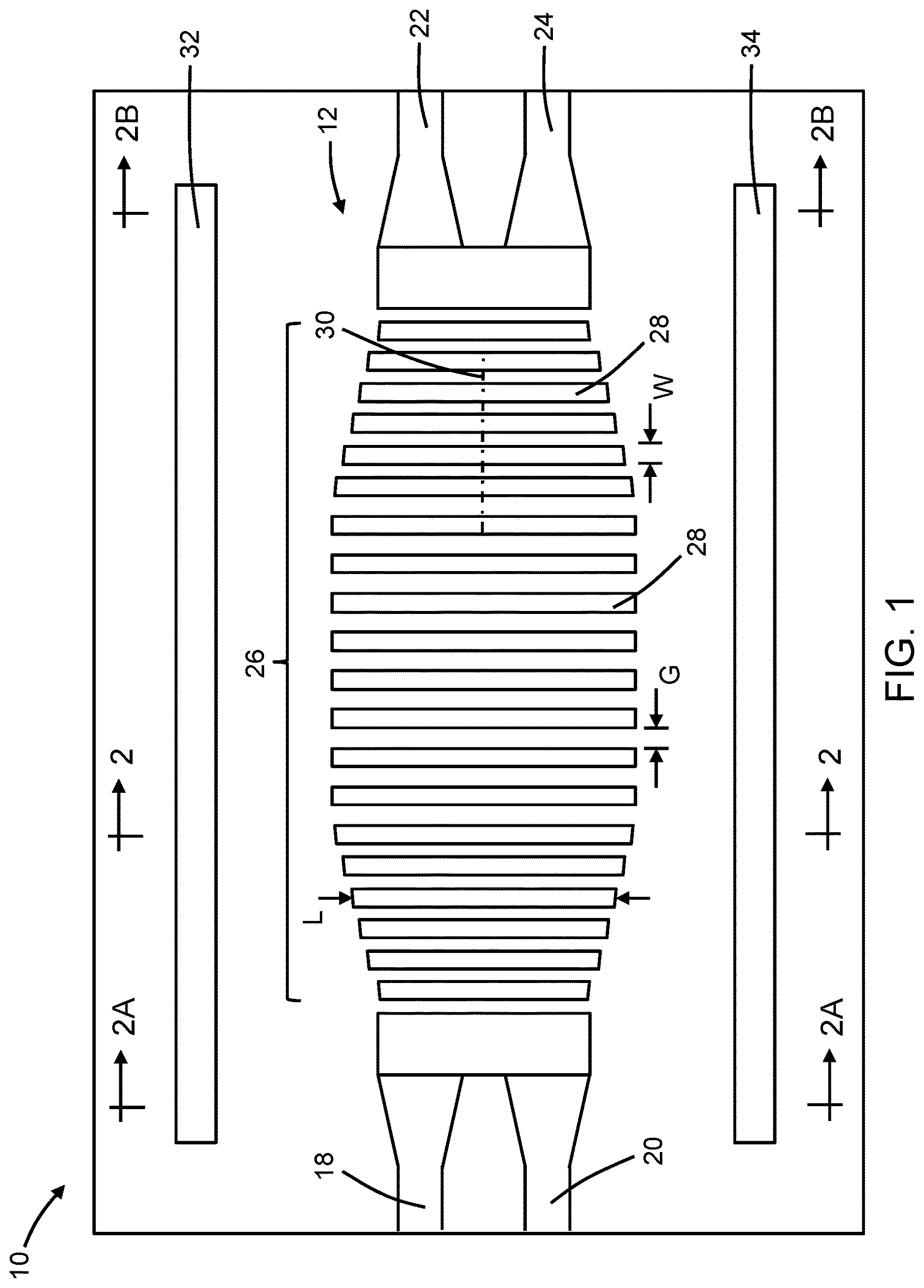 Patent US12619121 — Power splitters including a tunable multimode interference coupler — Figure 1