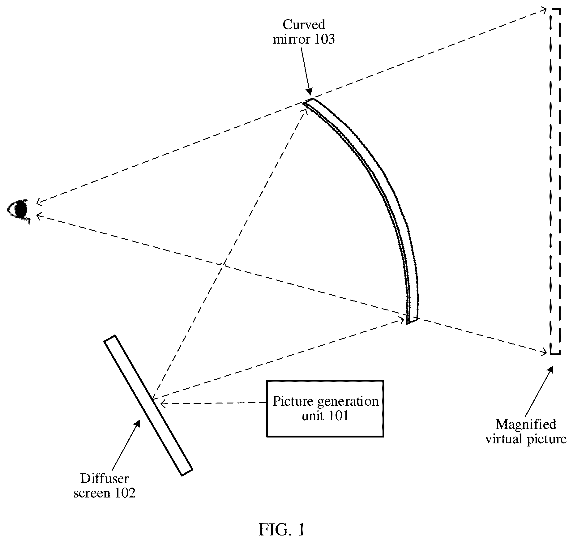 Patent US12619137 Figure 1 – Display system