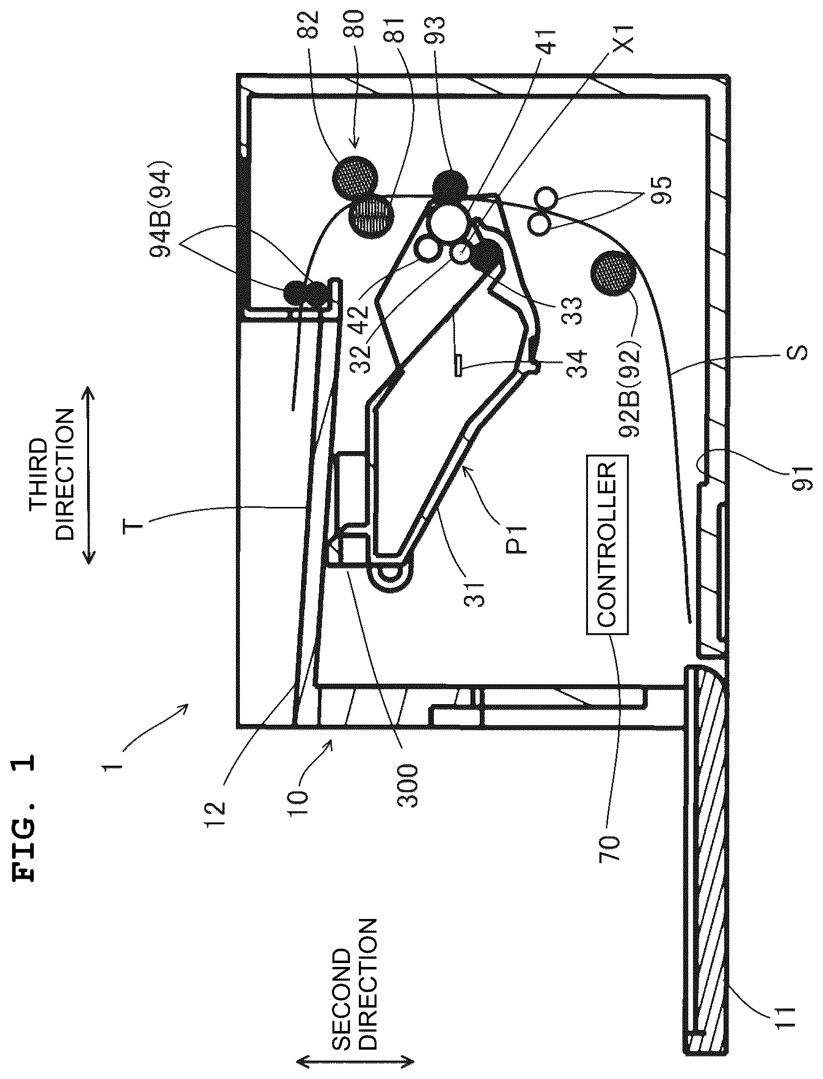 Patent US12619182 Figure 1 – Image forming apparatus including clutch to switch transmission of driving force