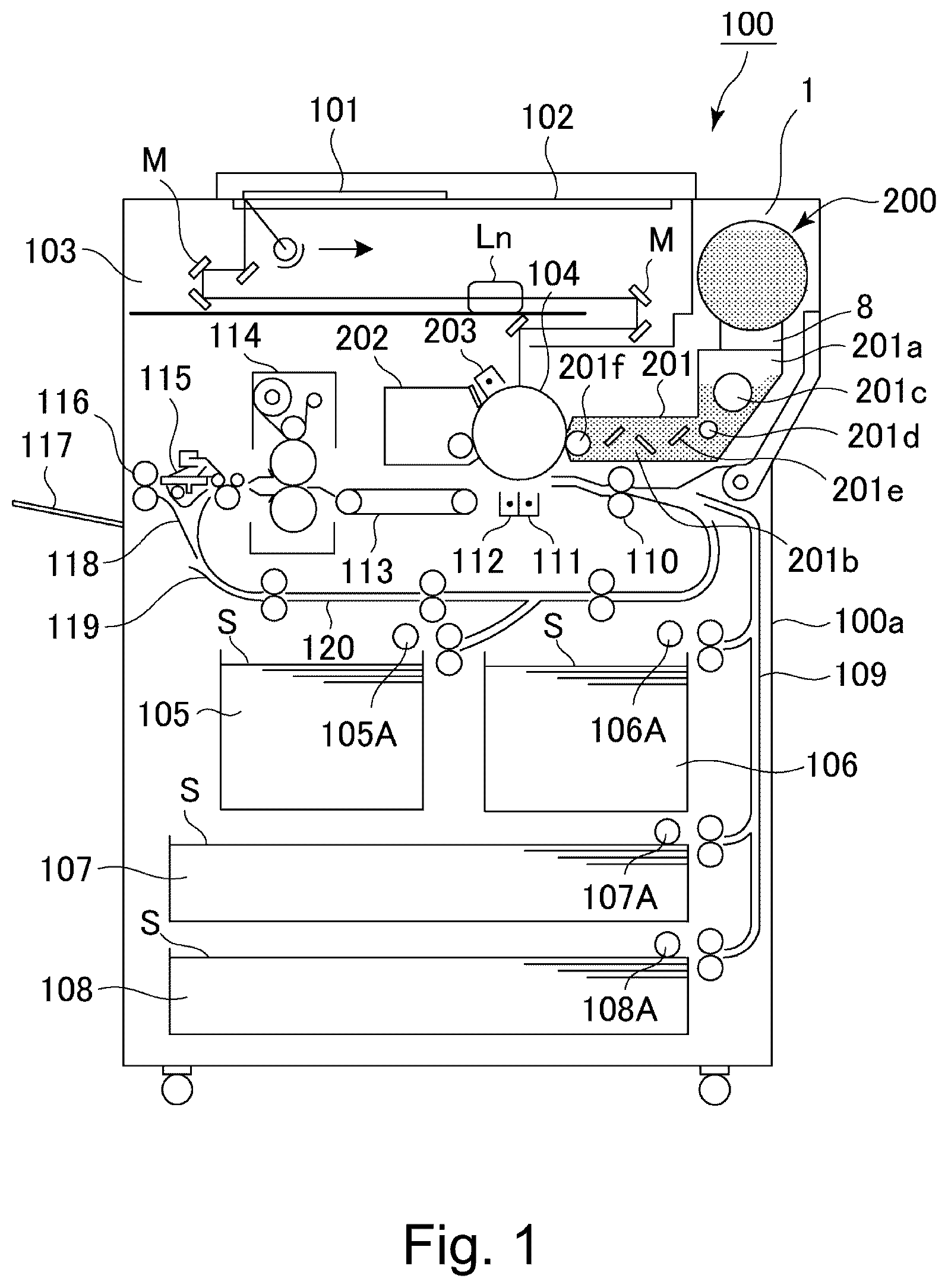 Patent US12619190 Figure 1 – Developer supply container and developer supplying system