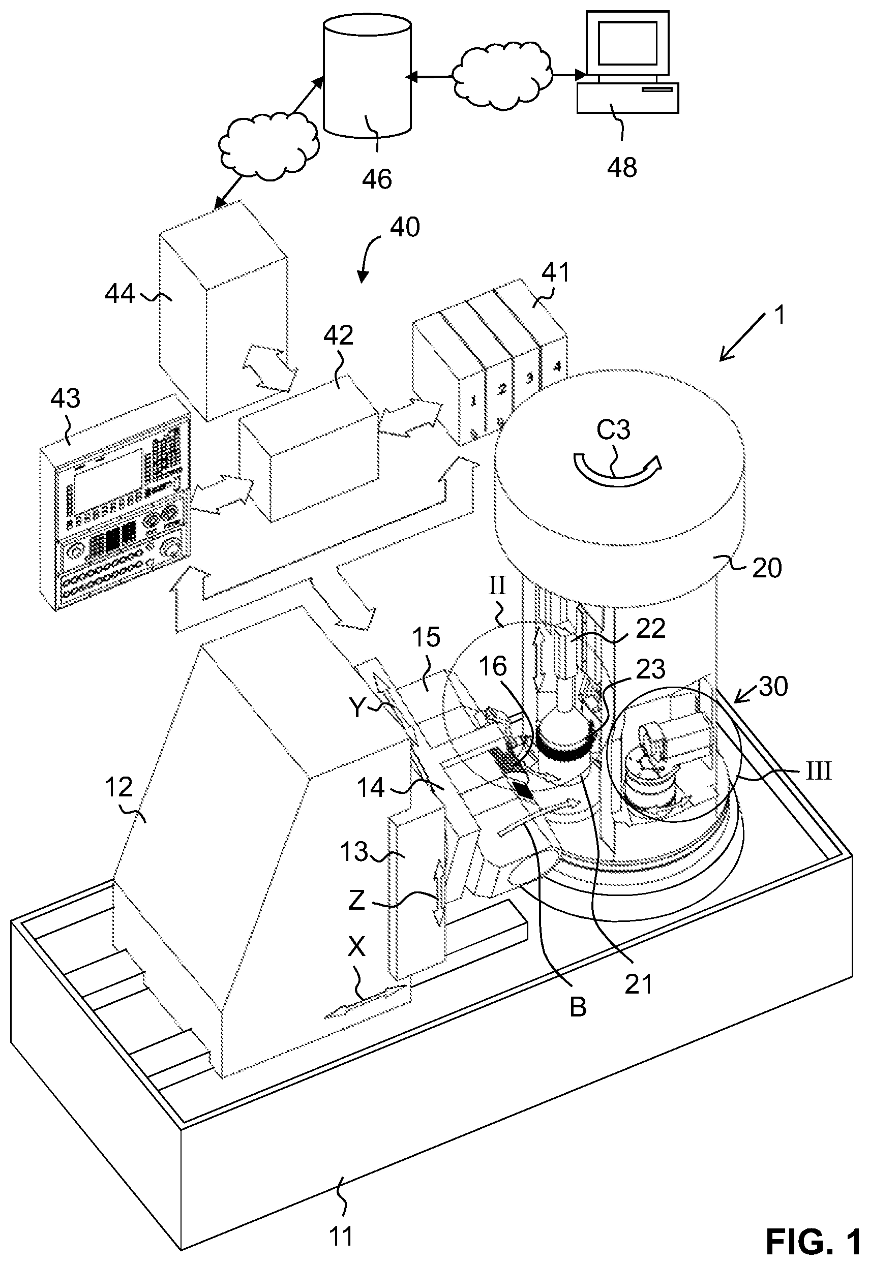 Patent US12619216 — Automatic process control in a gear processing machine — Figure 1