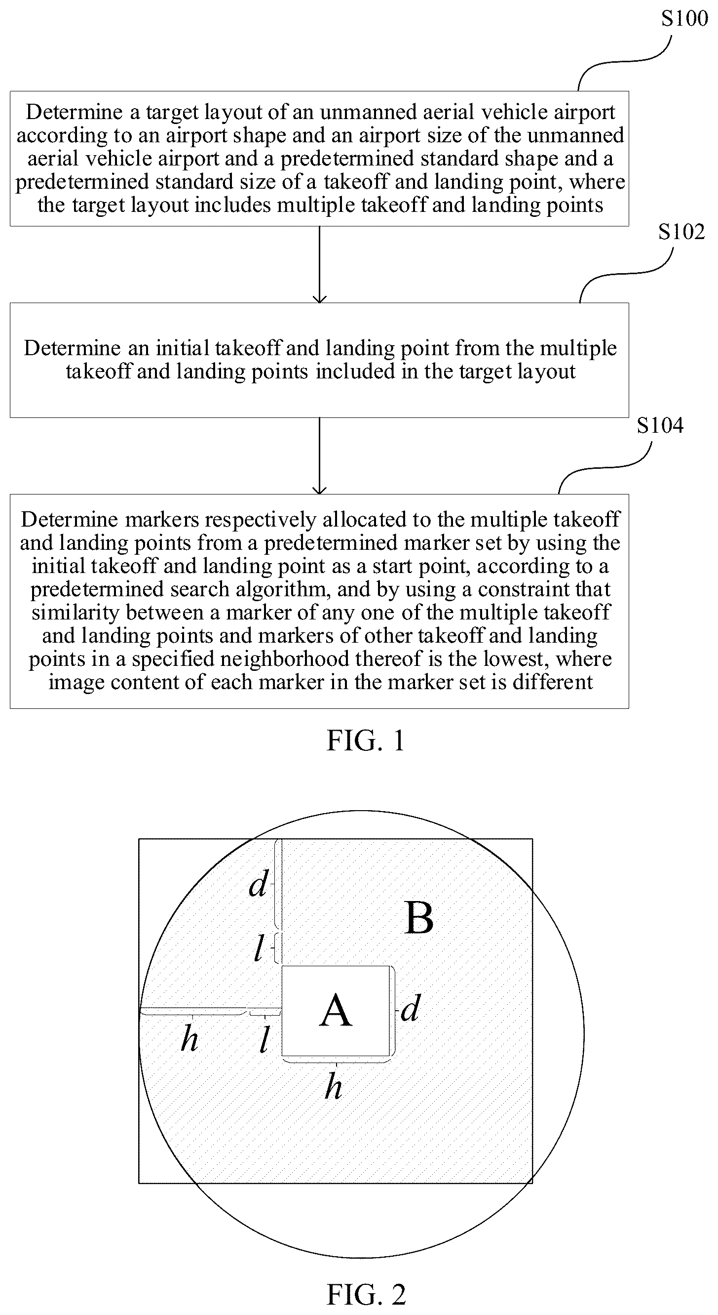 Patent US12619251 — Marker allocation method and apparatus in unmanned aerial vehicle airport and unmanned aerial vehicle landing method and apparatus — Figure 1