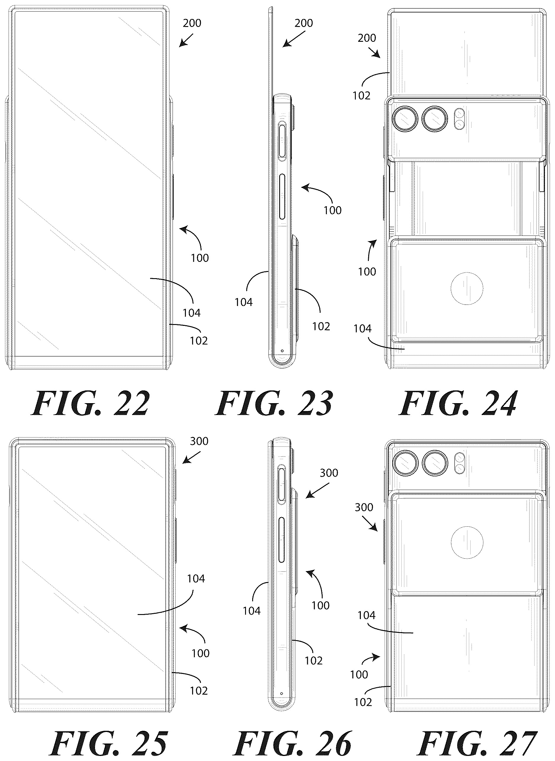 Patent US12619283 Figure 16 – Electronic devices with translating flexible display and corresponding methods