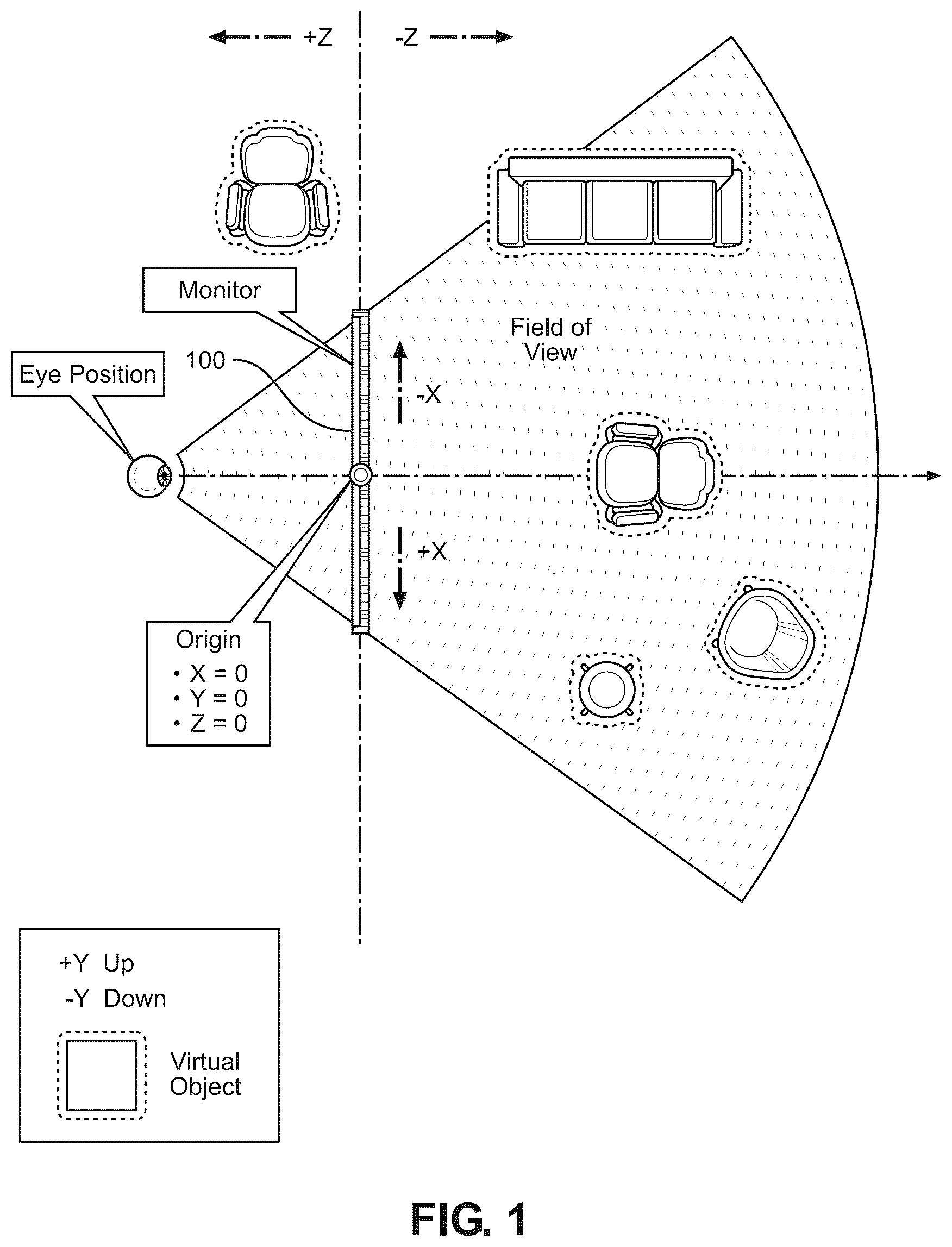 Patent US12619299 — Systems and methods for interactive viewing of three-dimensional content using anatomical tracking — Figure 1
