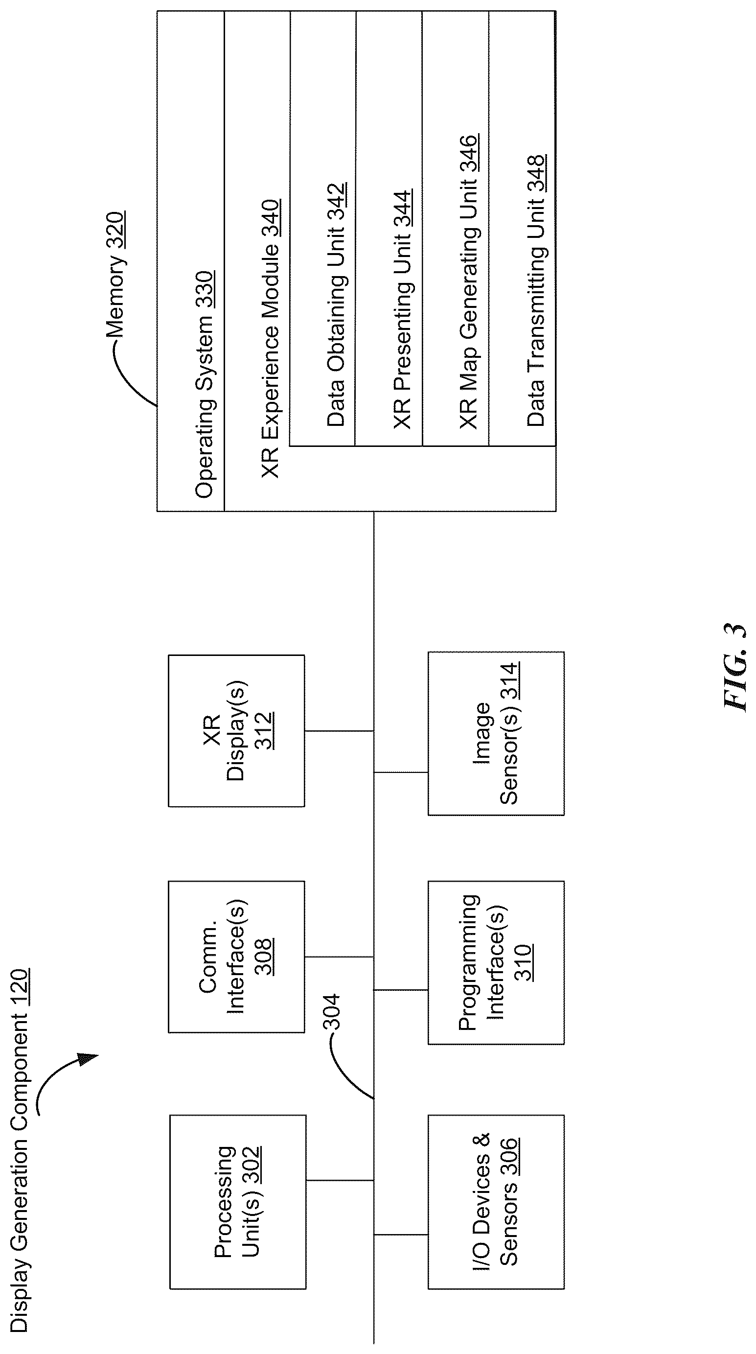 Patent US12619303 Figure 3 – Gaze based interactions with three-dimensional environments