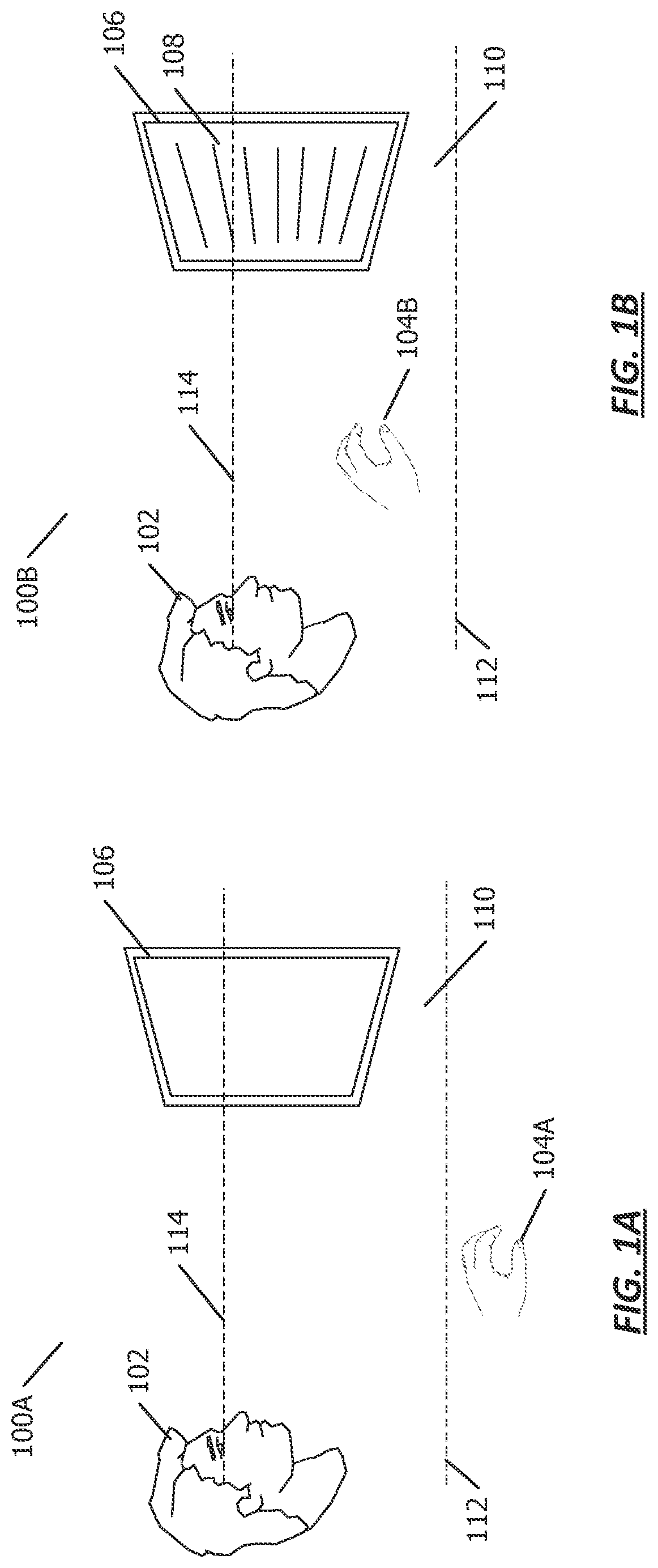 Patent US12619317 — Techniques for utilizing a hand engagement state for processing user input — Figure 1